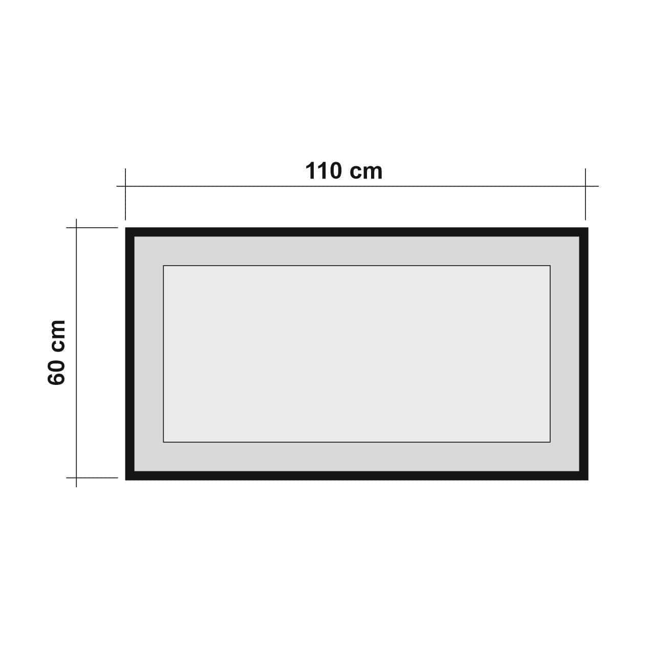 Oglinda 863SPH3303, stejar/negru, PAL melaminat, 110x2x60 cm