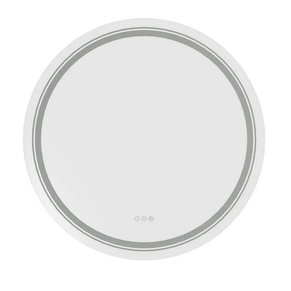 Oglinda baie DOVER, argintiu, 60x60 cm