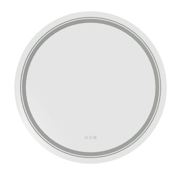 Oglinda baie DOVER, argintiu, 80x80 cm