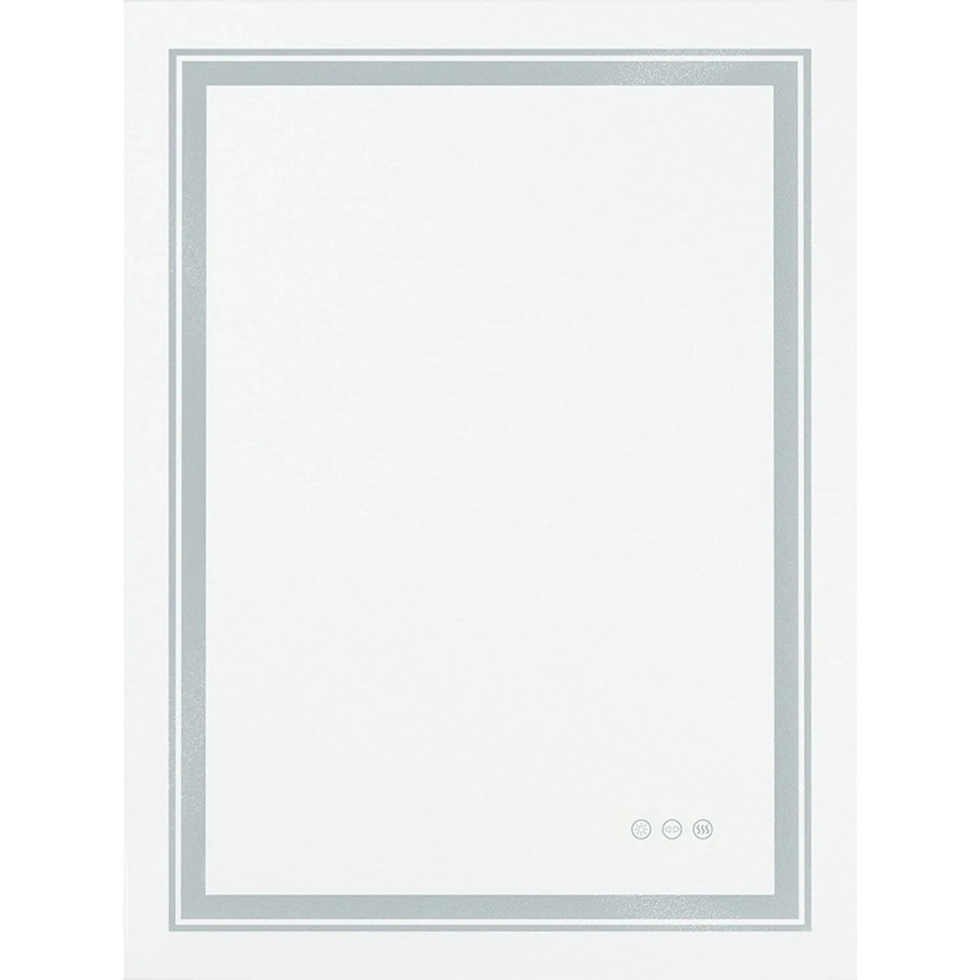 Oglinda baie VERO, argintiu, 60x80 cm