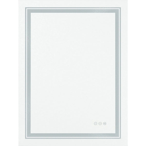 Oglinda baie VERO, argintiu, 60x80 cm