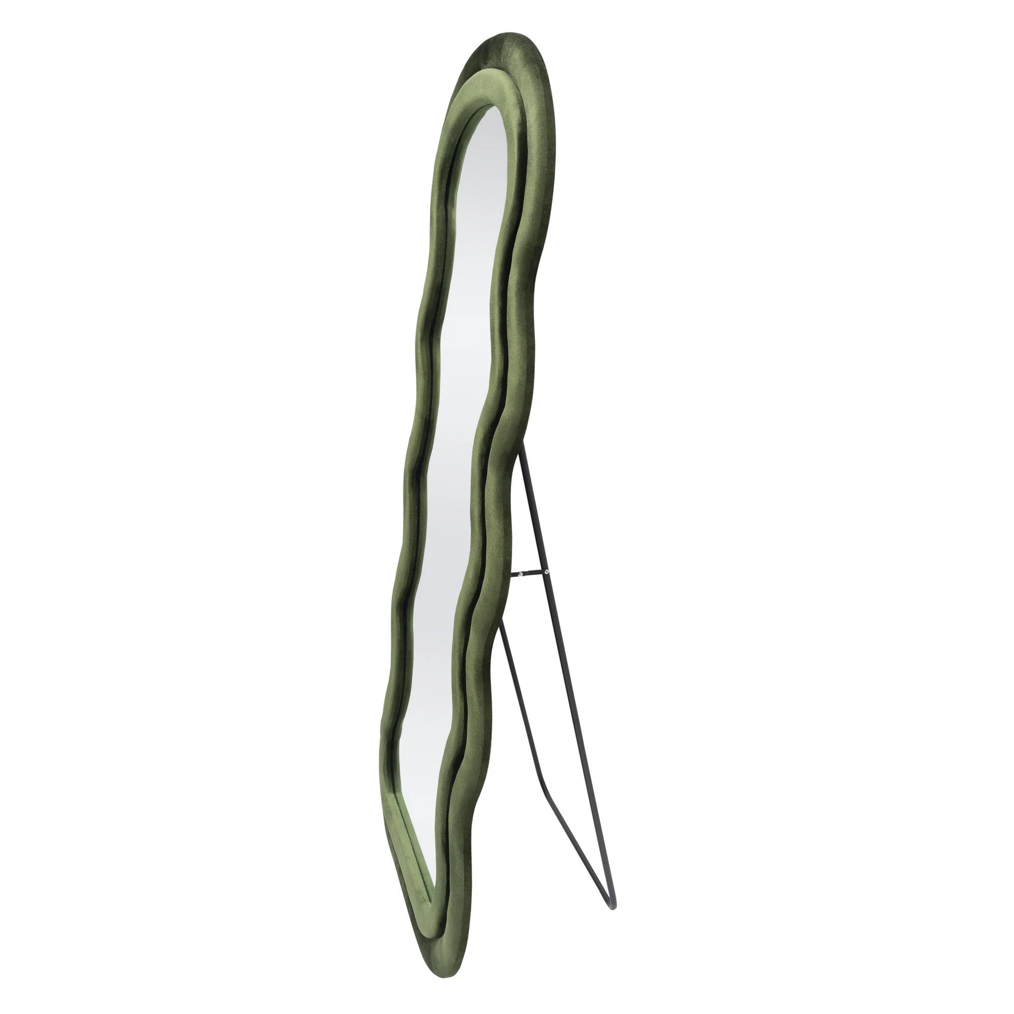 Oglinda CONFETTO, verde olive, stofa catifelata, 70x160 cm