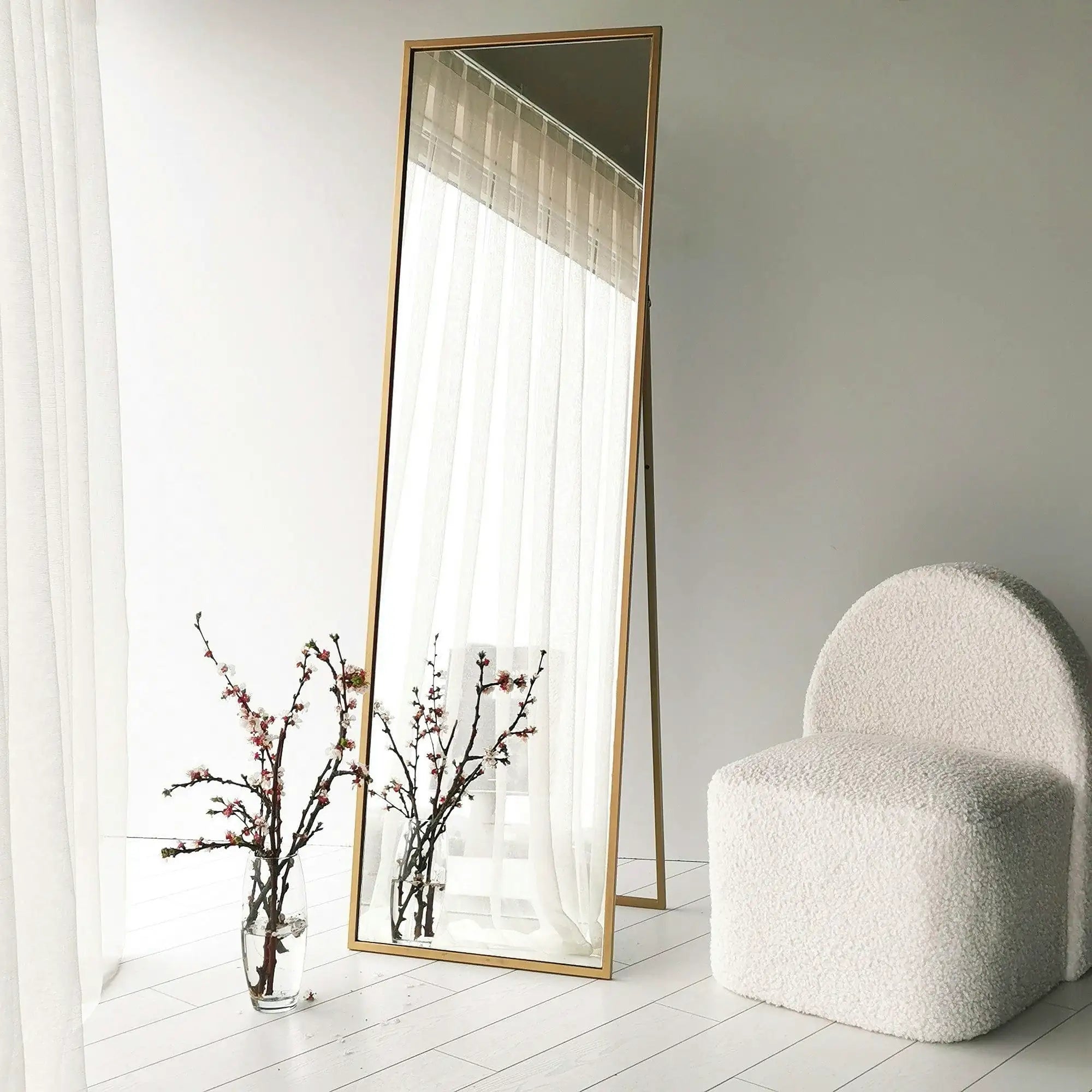 Oglinda COOL, auriu, metal, 50x60x170 cm