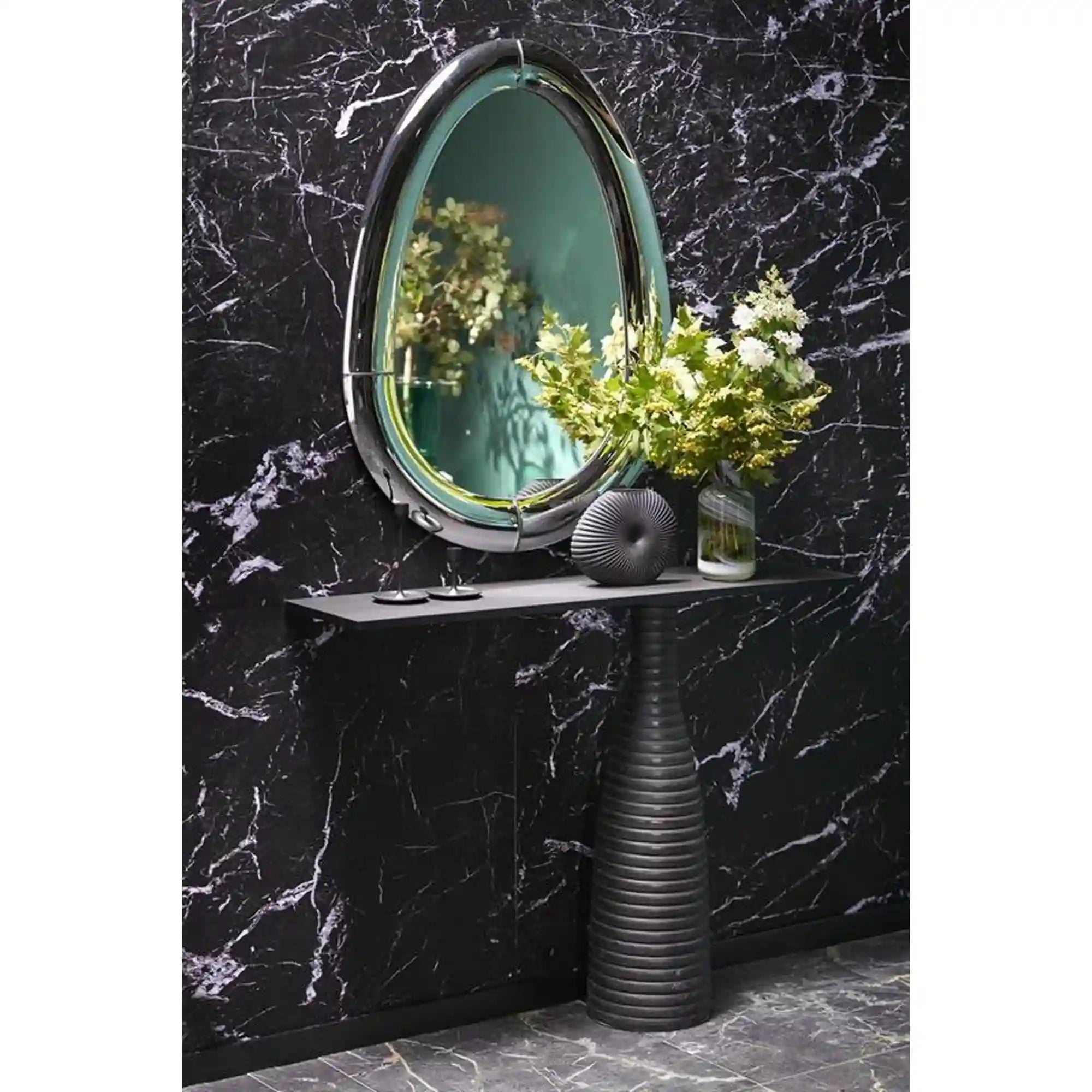 Oglinda IVORY, argintiu, 80x120 cm