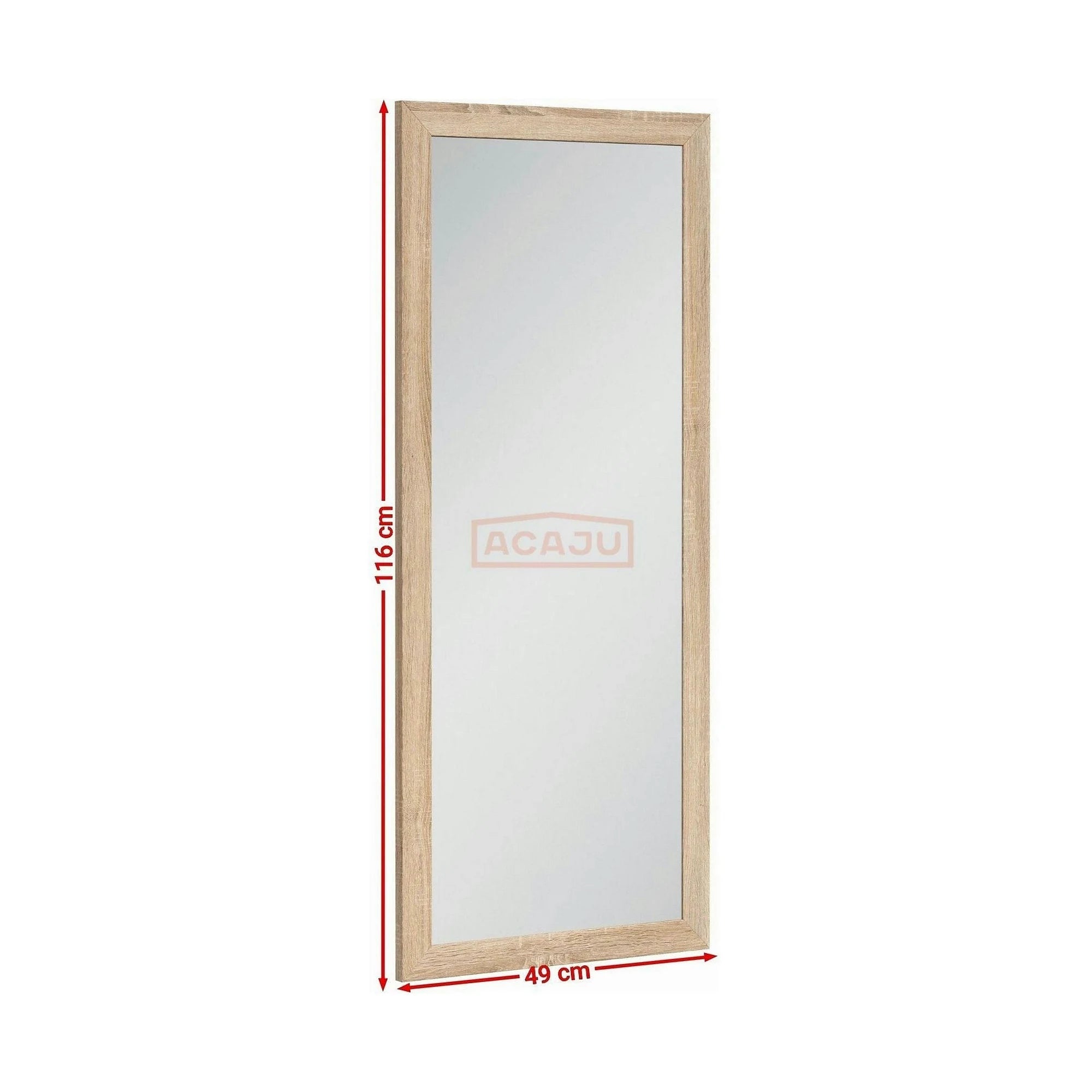 Oglinda KASPIAN-LUS-50, stejar, PAL infoliat, 49x2x116 cm