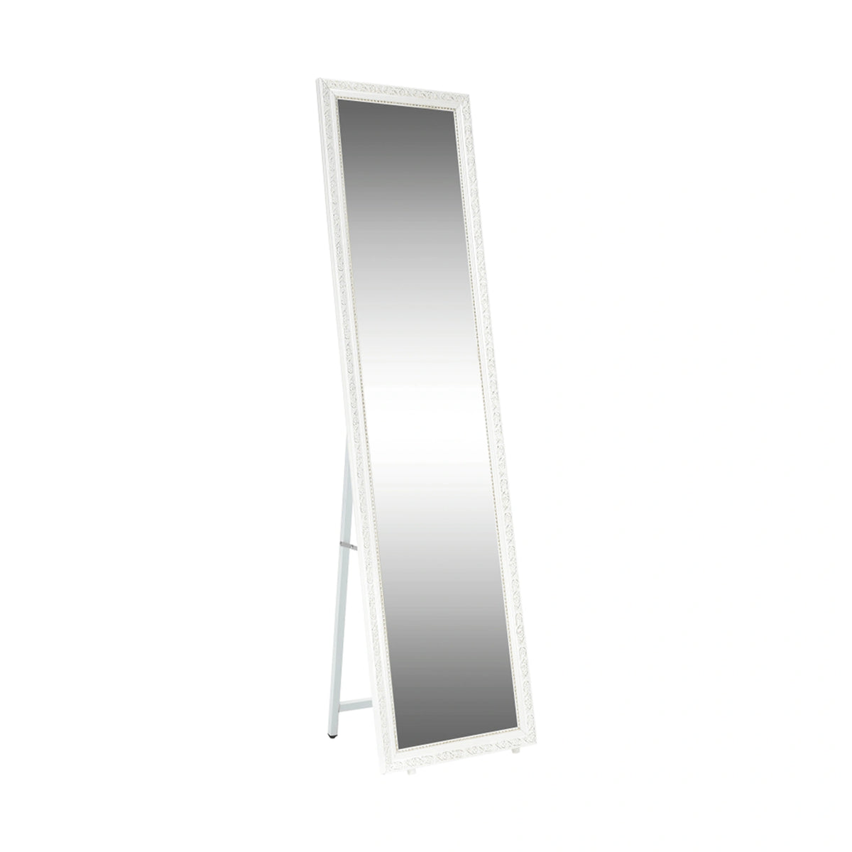 Oglinda LAVAL, alb/auriu, metal/lemn, 40x150 cm