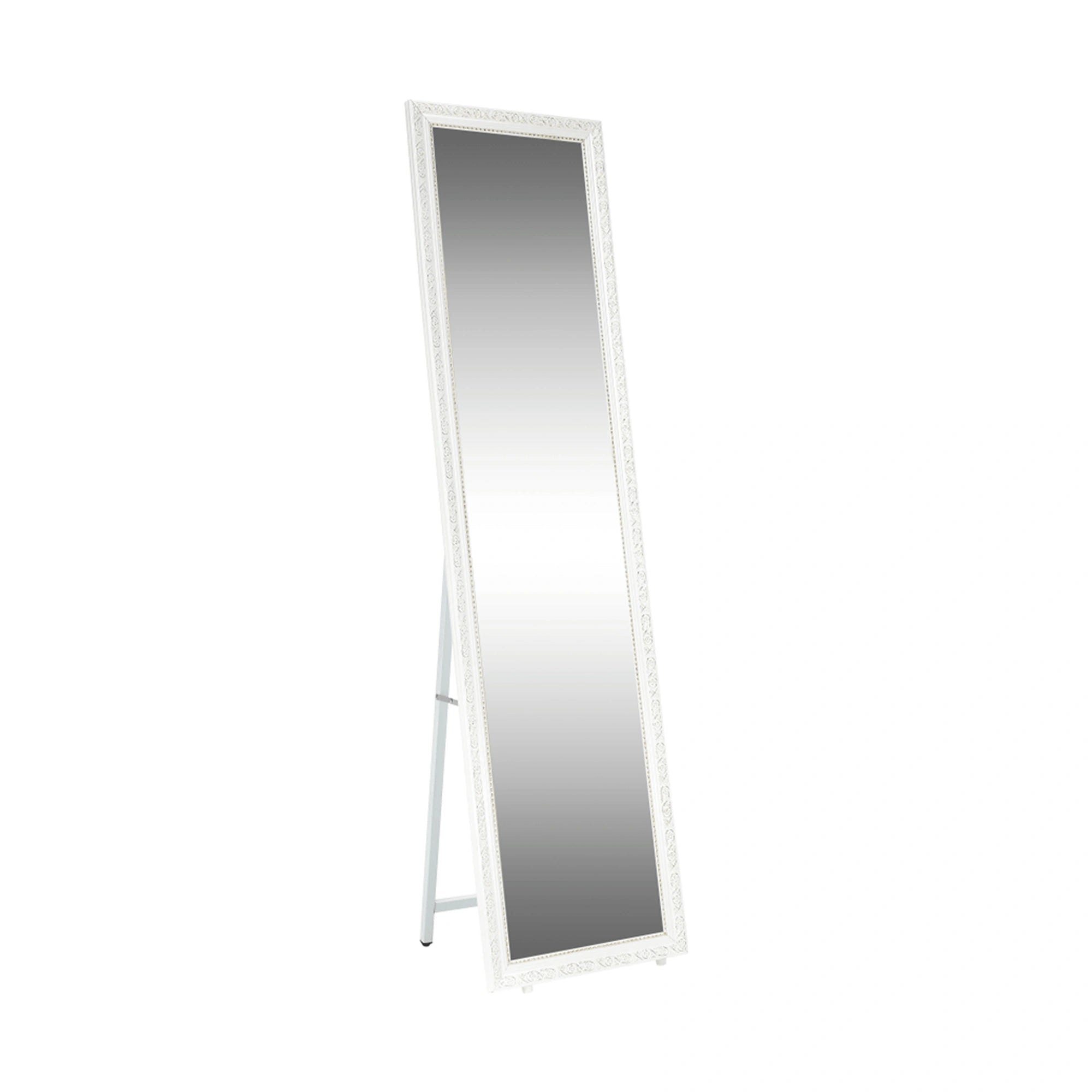 Oglinda LAVAL, alb/auriu, metal/lemn, 40x150 cm