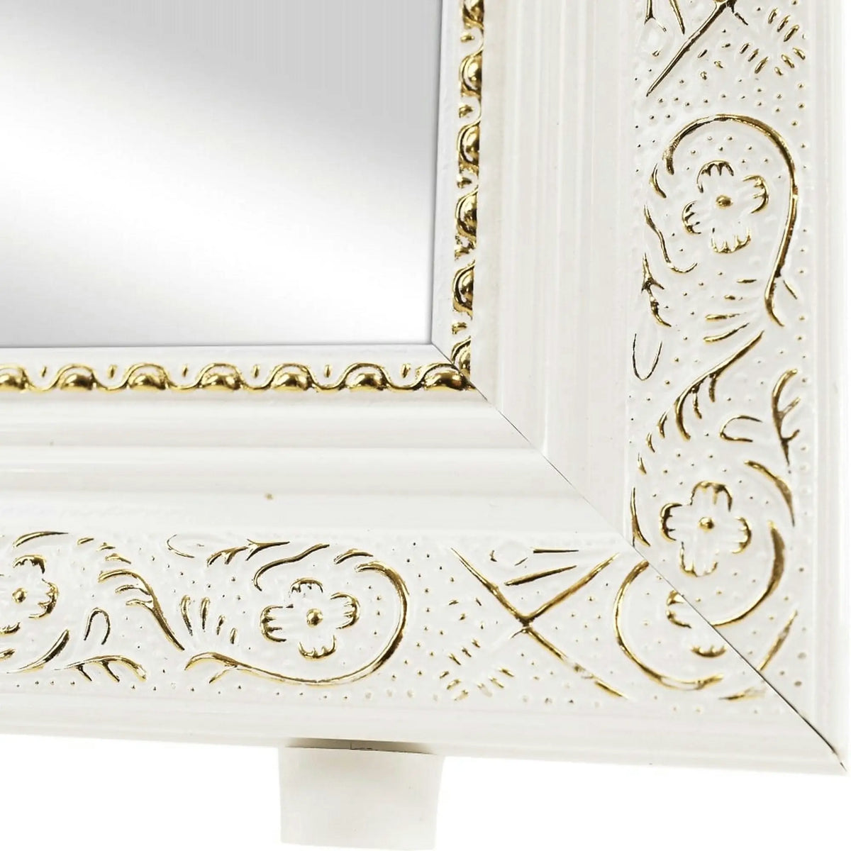 Oglinda LAVAL, alb/auriu, metal/lemn, 40x150 cm