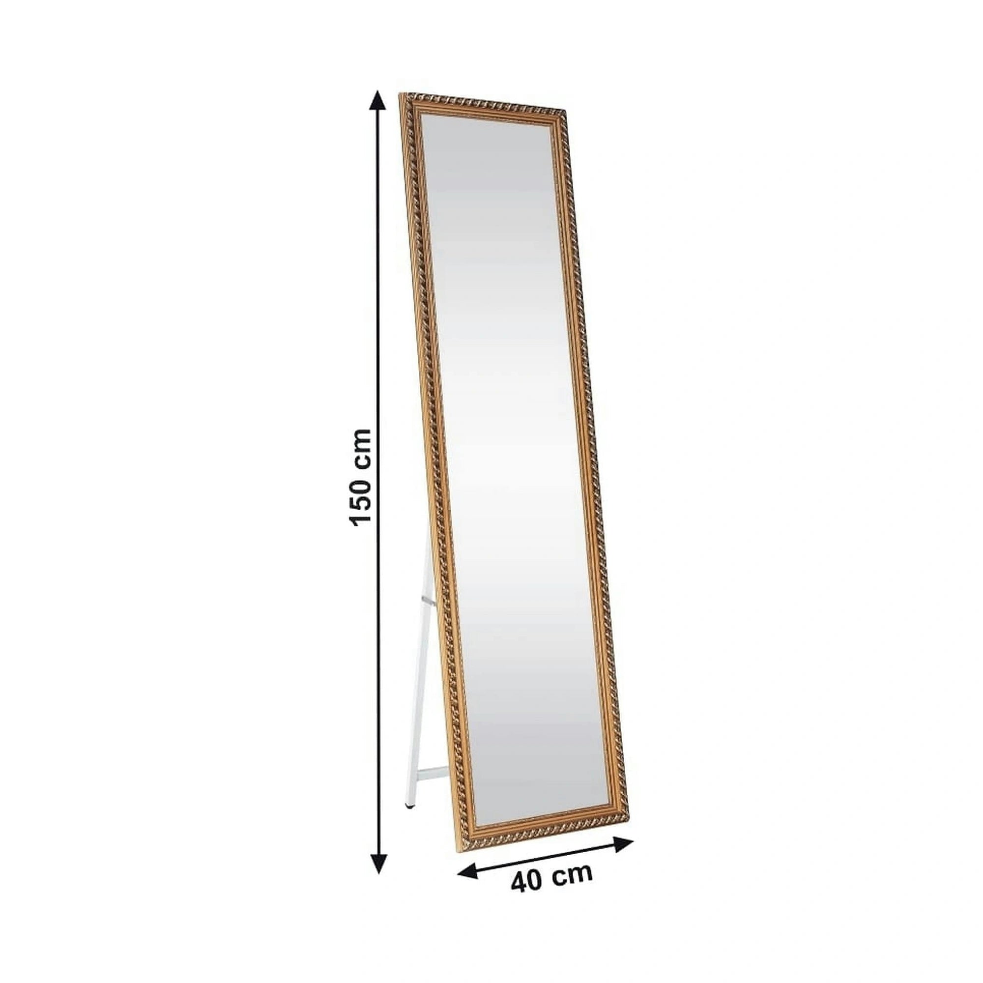 Oglinda LAVAL, auriu, metal/lemn, 40x150 cm