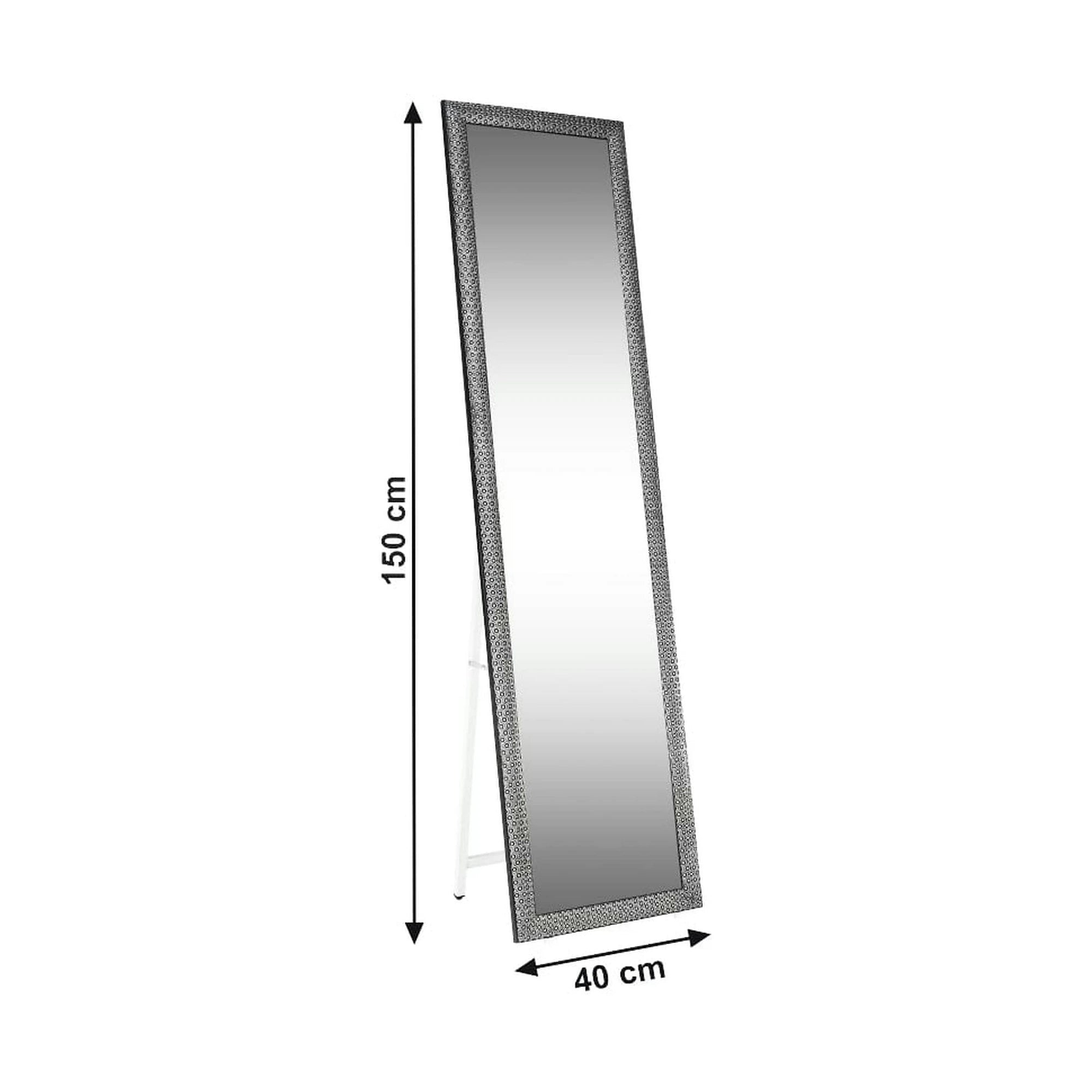 Oglinda LAVAL, negru, metal/lemn, 40x150 cm