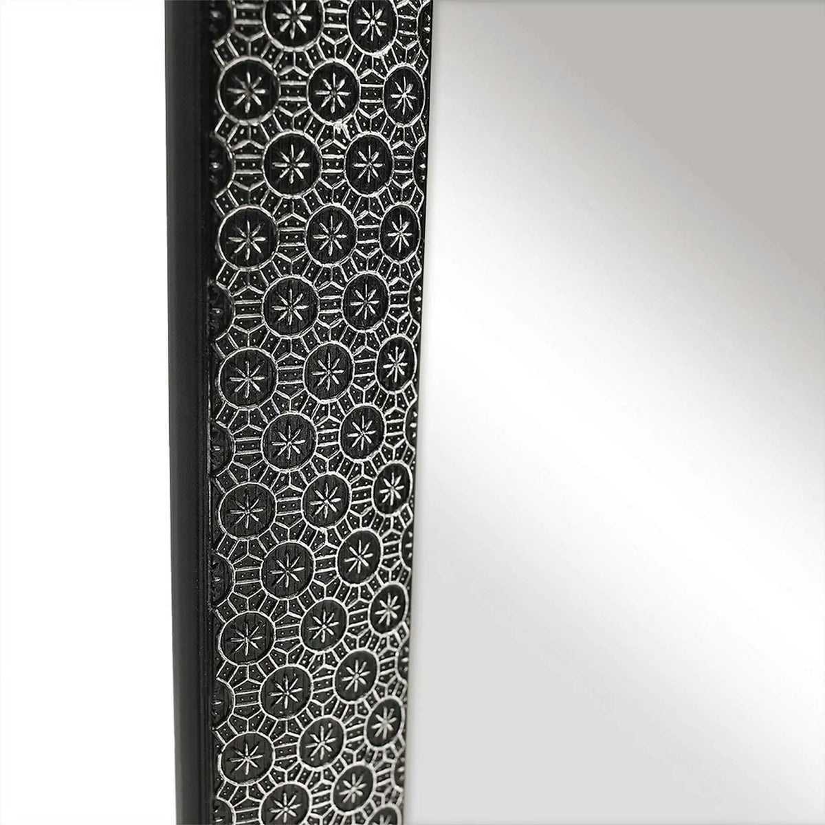 Oglinda LAVAL, negru, metal/lemn, 40x150 cm
