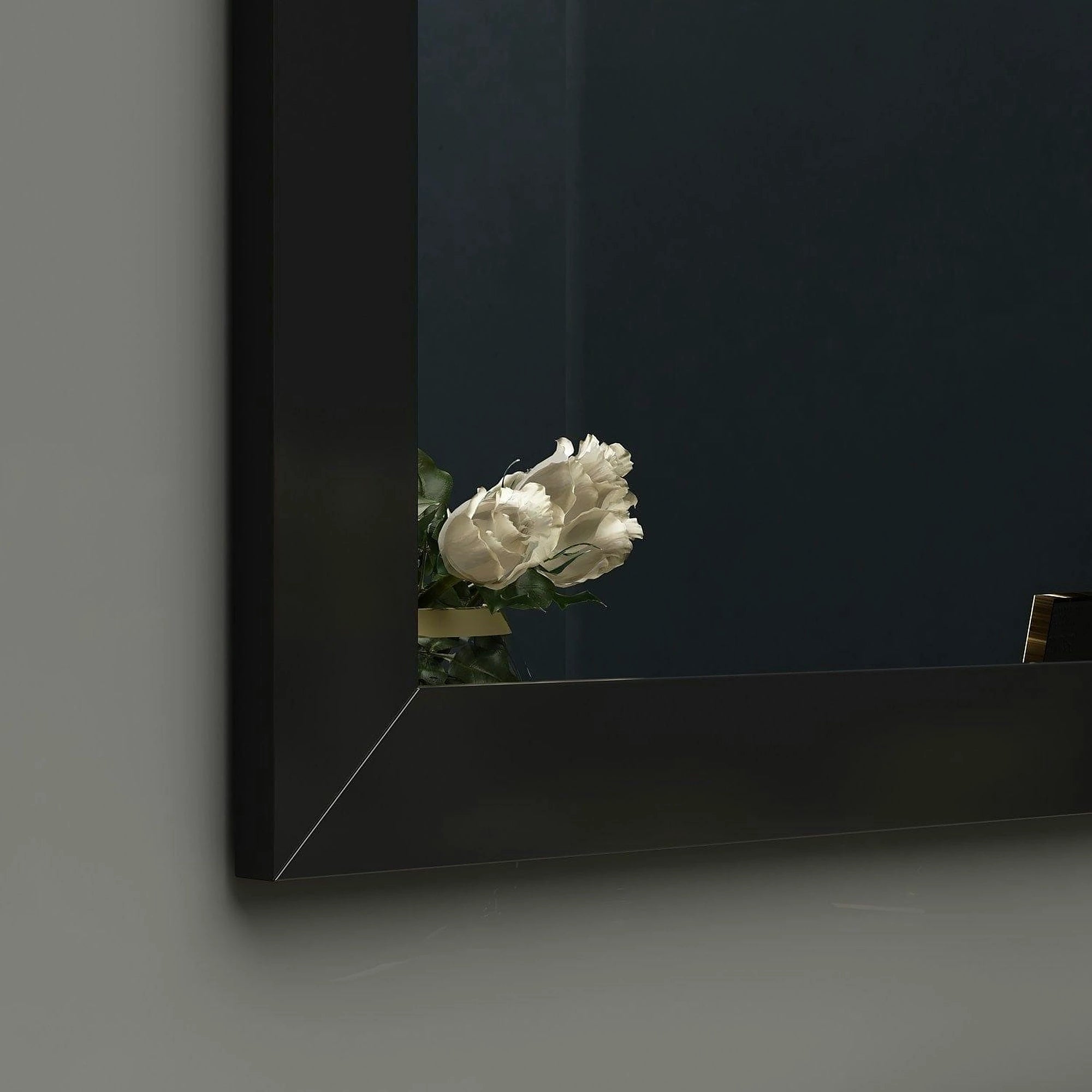 Oglinda LIPA, negru, 50x2x75 cm