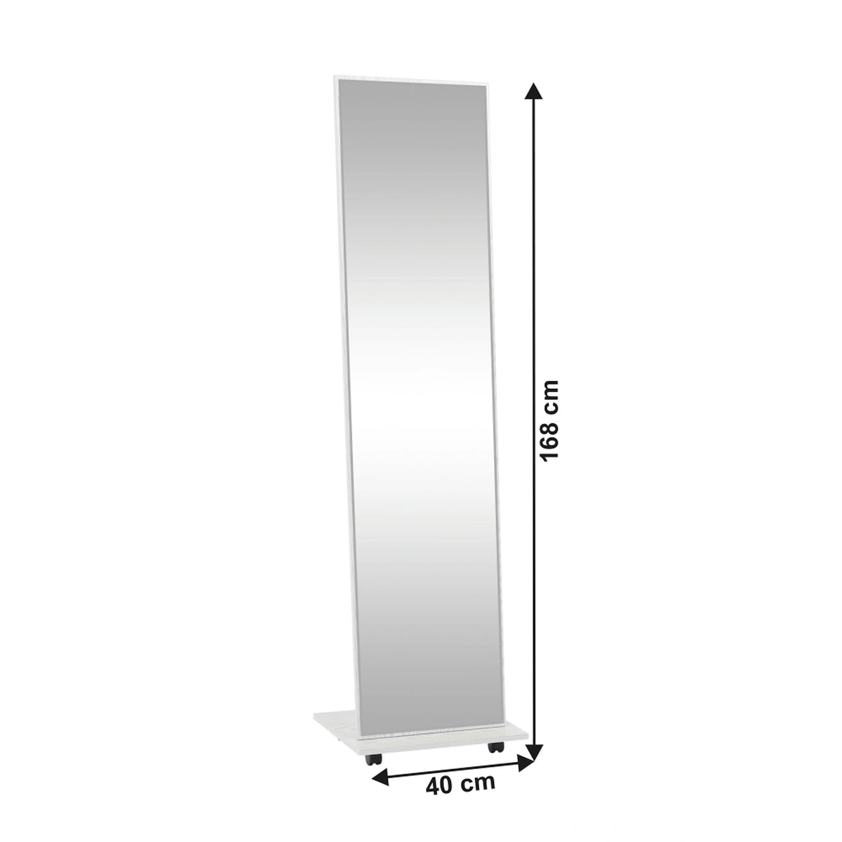 Oglinda NEPTUN, alb, 40x168 cm