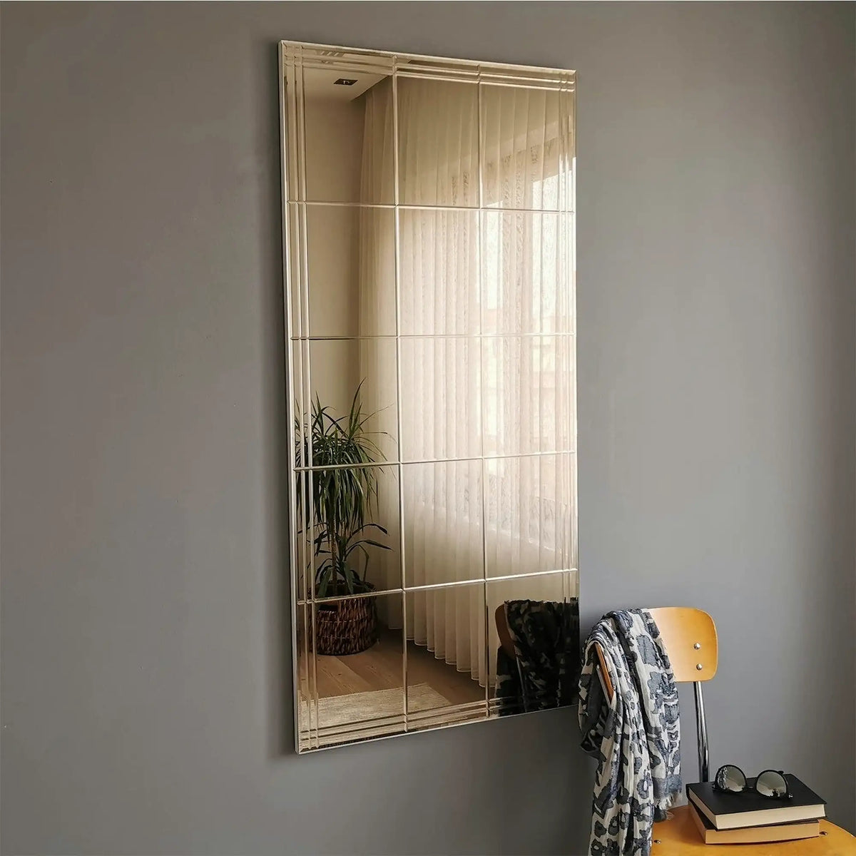 Oglinda NSTLA308d, argintiu, 62x2x130 cm