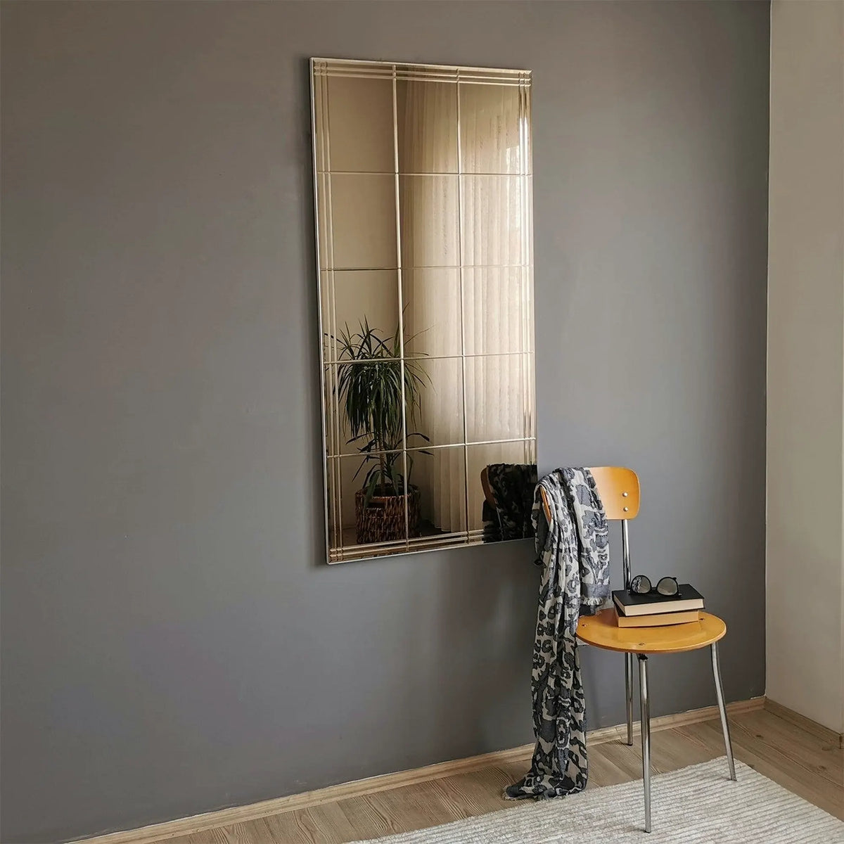 Oglinda NSTLA308d, argintiu, 62x2x130 cm