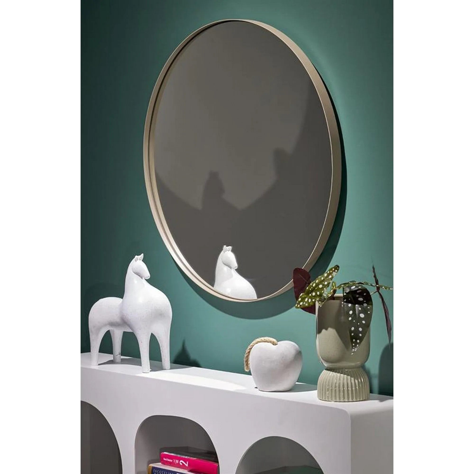 Oglinda PATINA, auriu, 70x70 cm