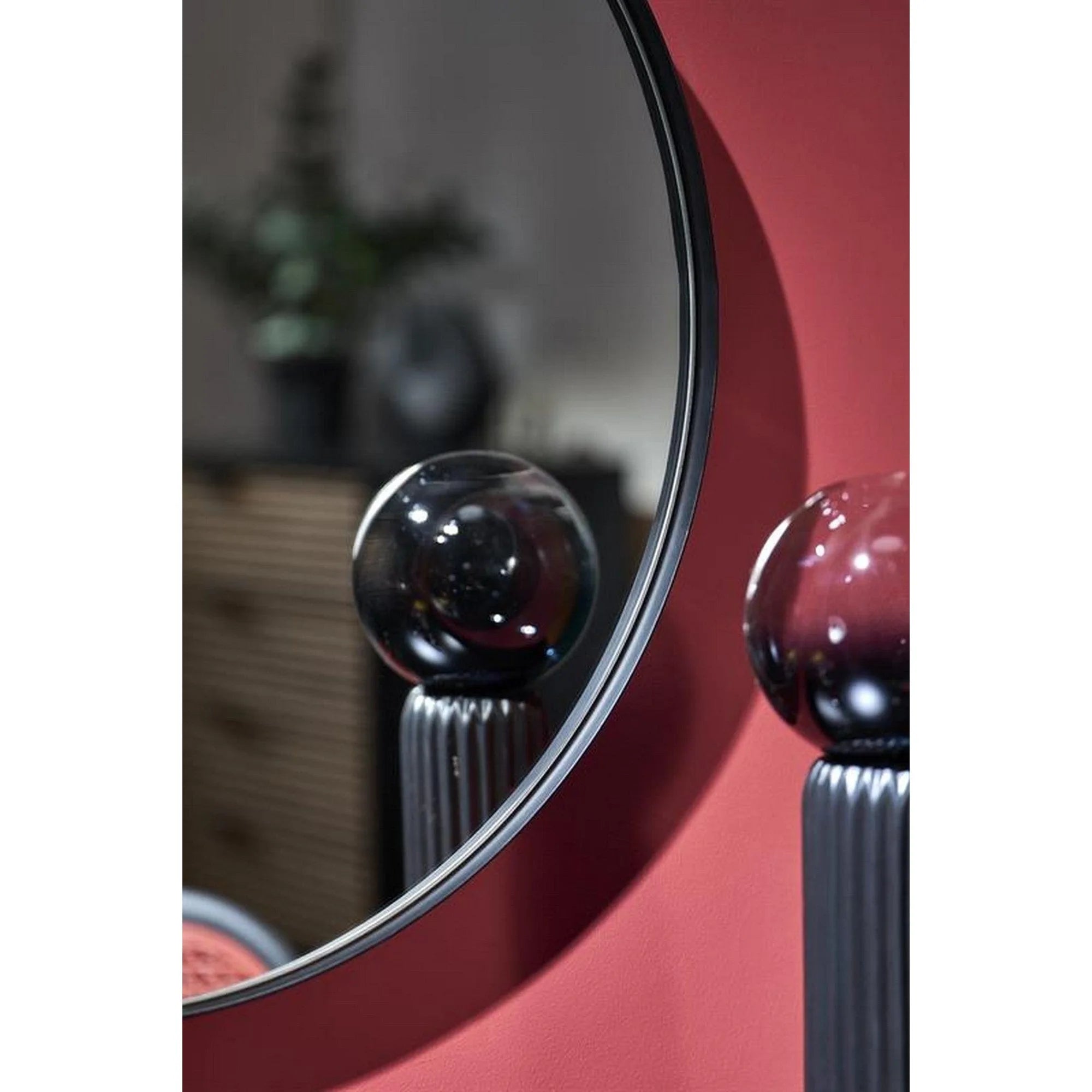 Oglinda PATINA, negru, 70x70 cm