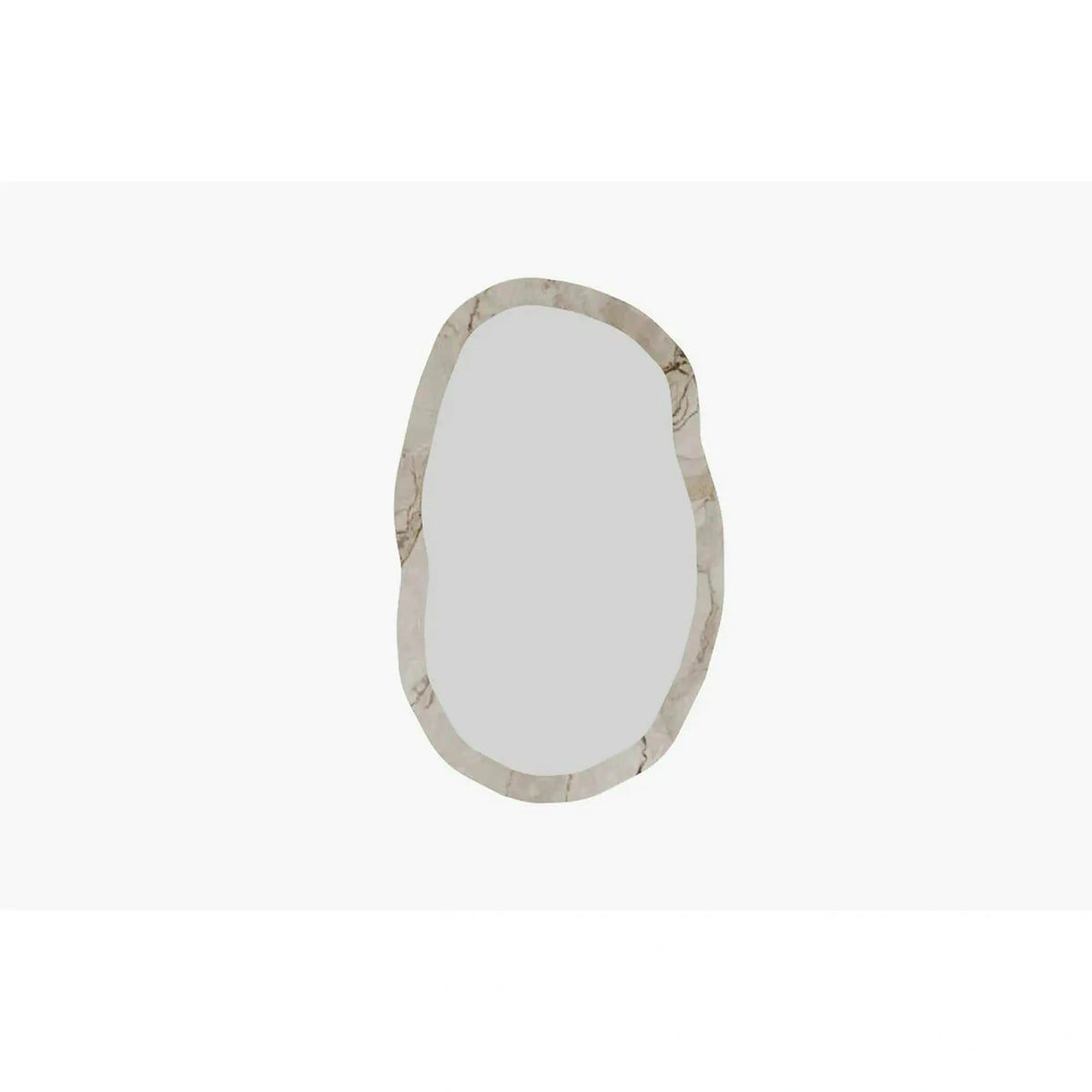 Oglinda perete LOSSA, bej cu efect de marmura, 52x86 cm
