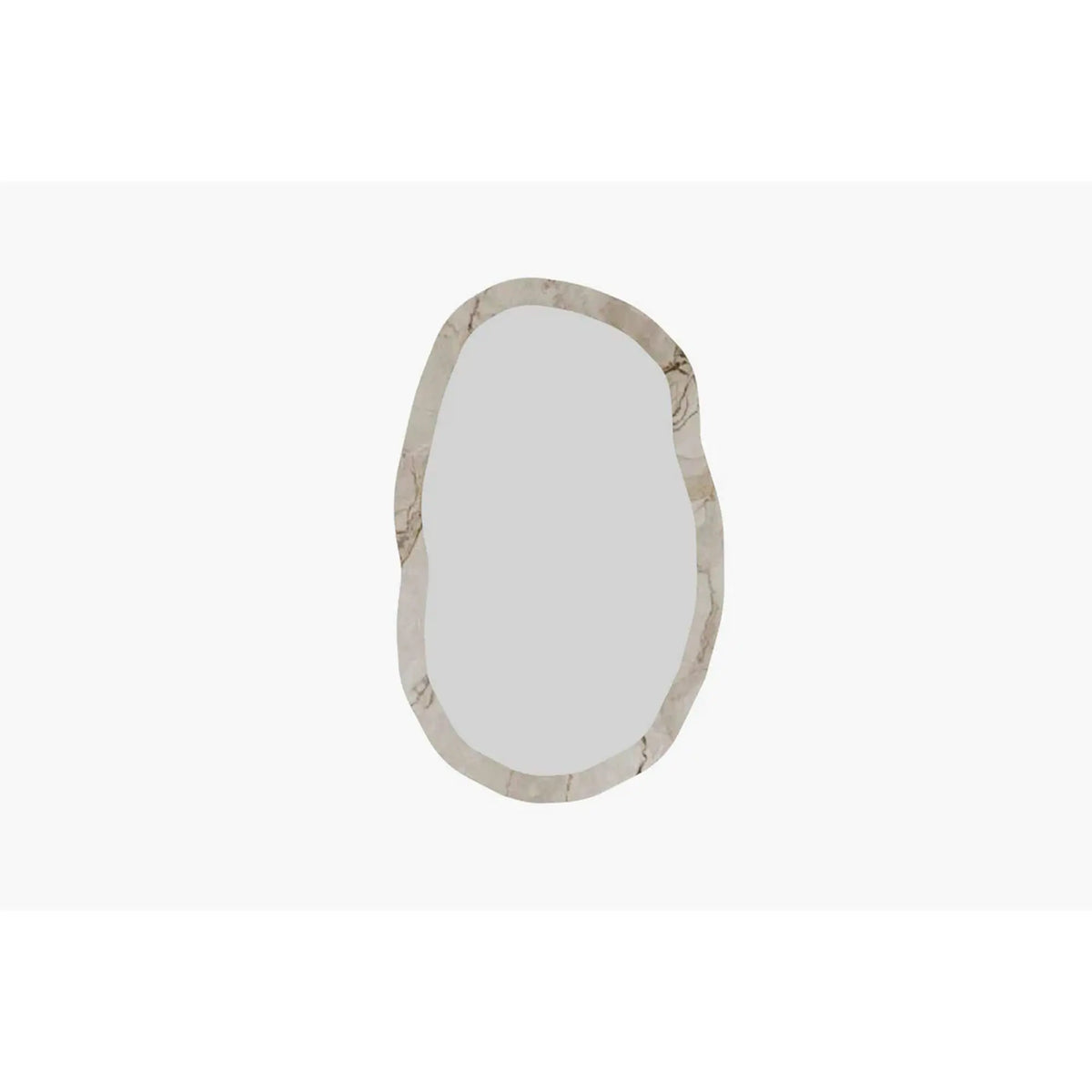 Oglinda perete LOSSA, bej cu efect de marmura, 52x86 cm