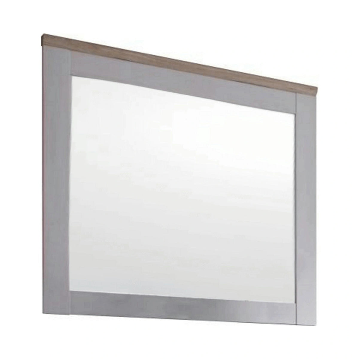 Oglinda PROVENSAL, stejar San Remo/alb, PAL infoliat, 95x4x92 cm