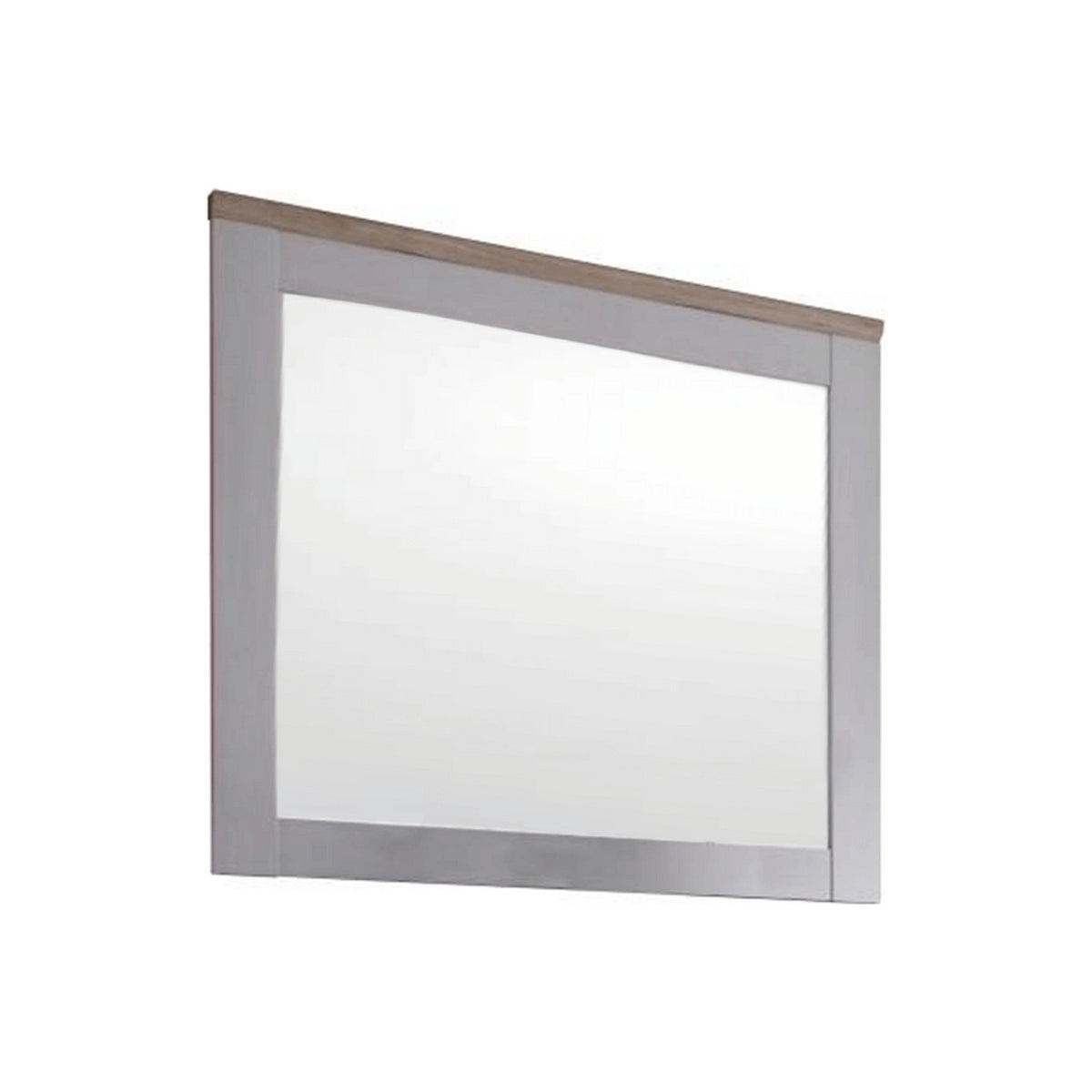 Oglinda PROVENSAL, stejar San Remo/alb, PAL infoliat, 95x4x92 cm