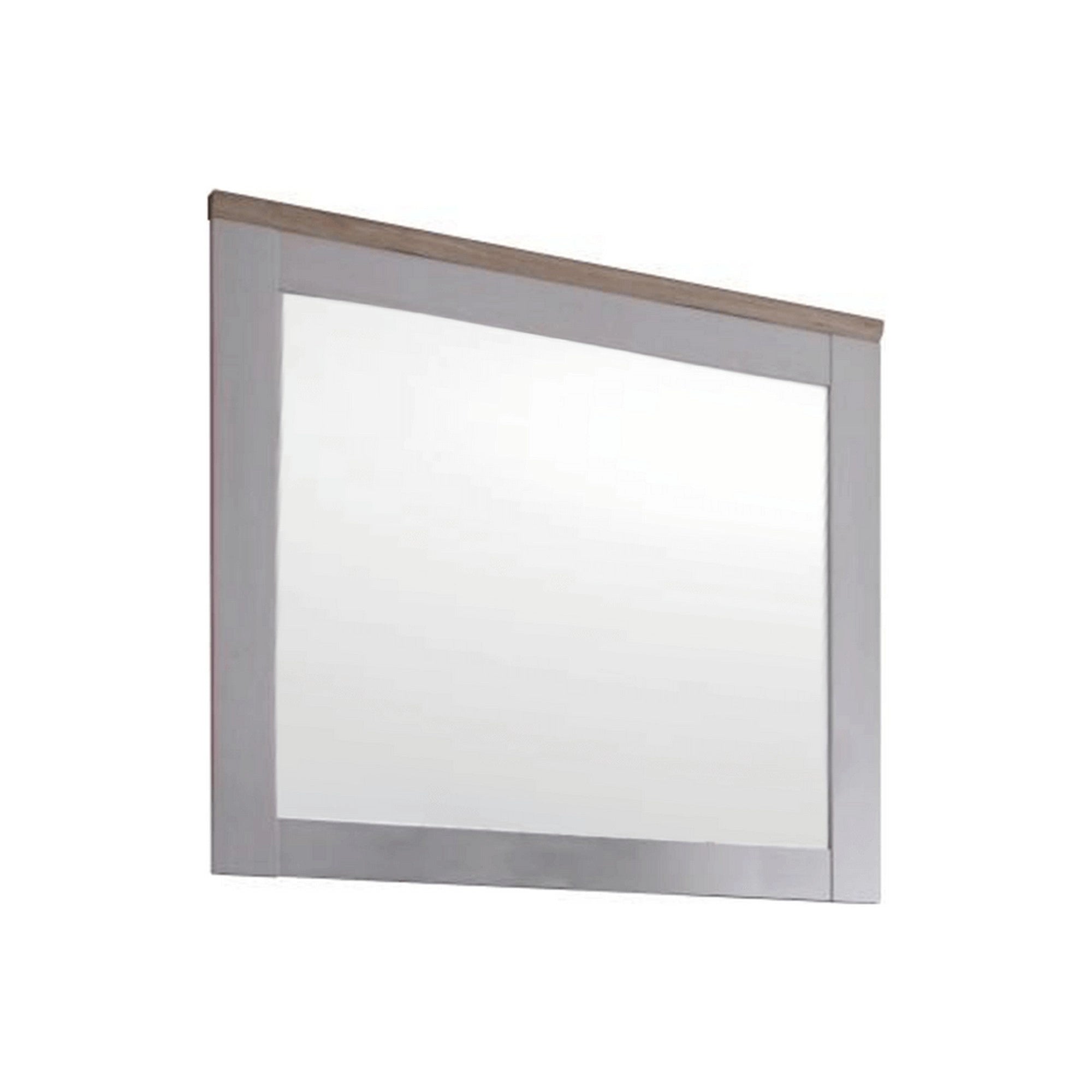 Oglinda PROVENSAL, stejar San Remo/alb, PAL infoliat, 95x4x92 cm