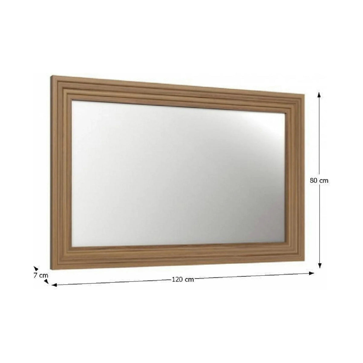 Oglinda ROYAL LS, stejar salbatic, PAL melaminat/plinte decorative, 120x7x80 cm