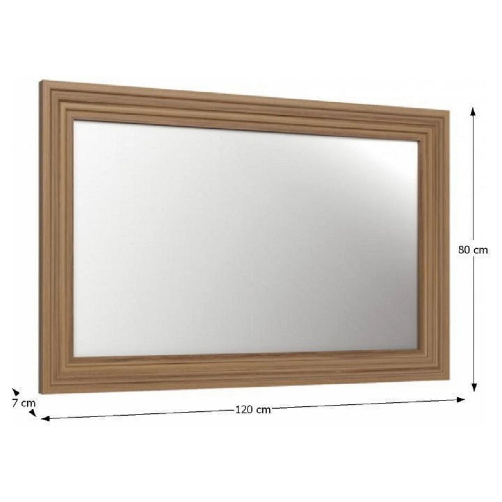 Oglinda ROYAL LS, stejar salbatic, PAL melaminat/plinte decorative, 120x7x80 cm