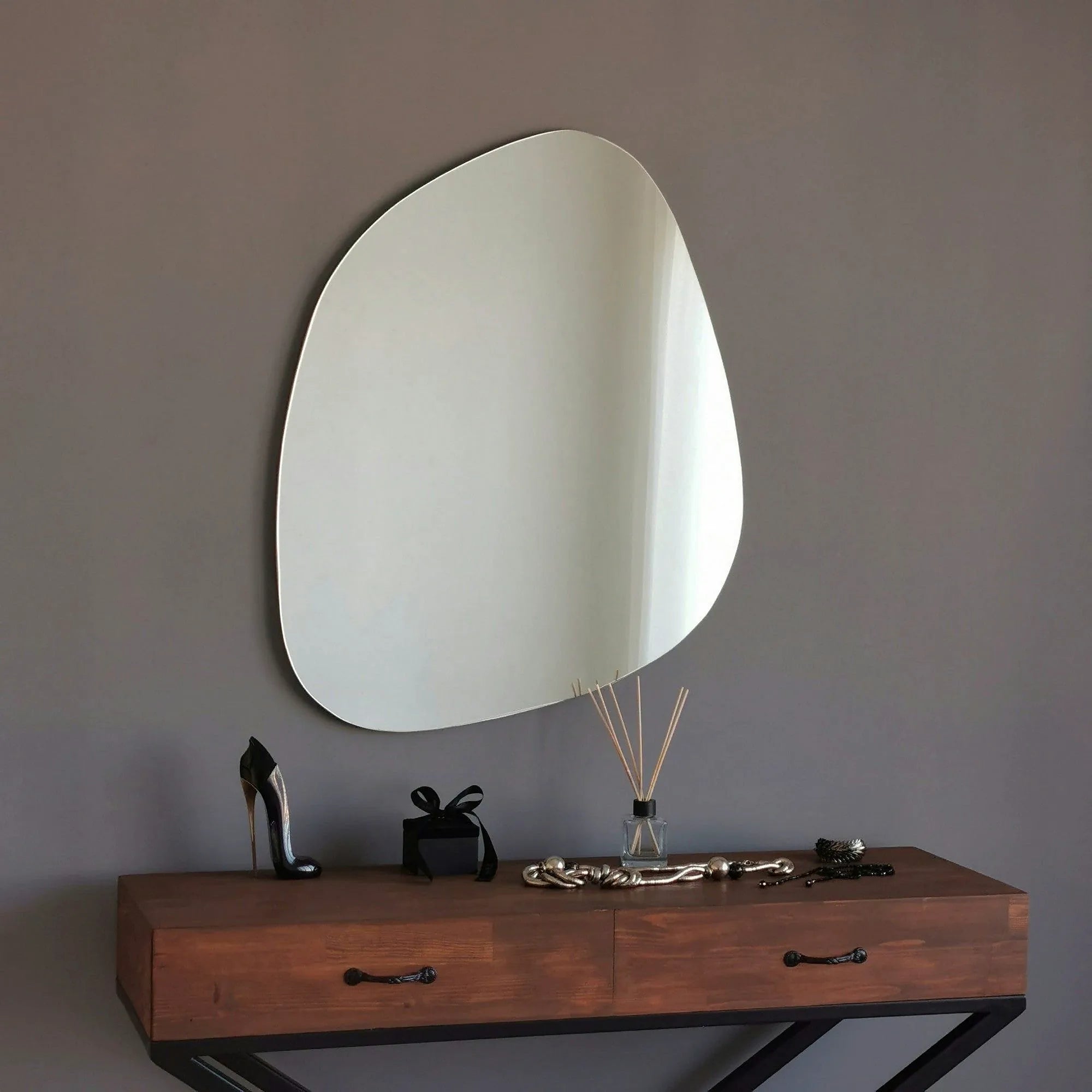 Oglinda SOHO ANYA, negru, 85x2x67 cm