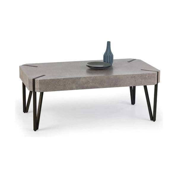 Masuta EMILY GREY, gri/negru, 110x60x42 cm