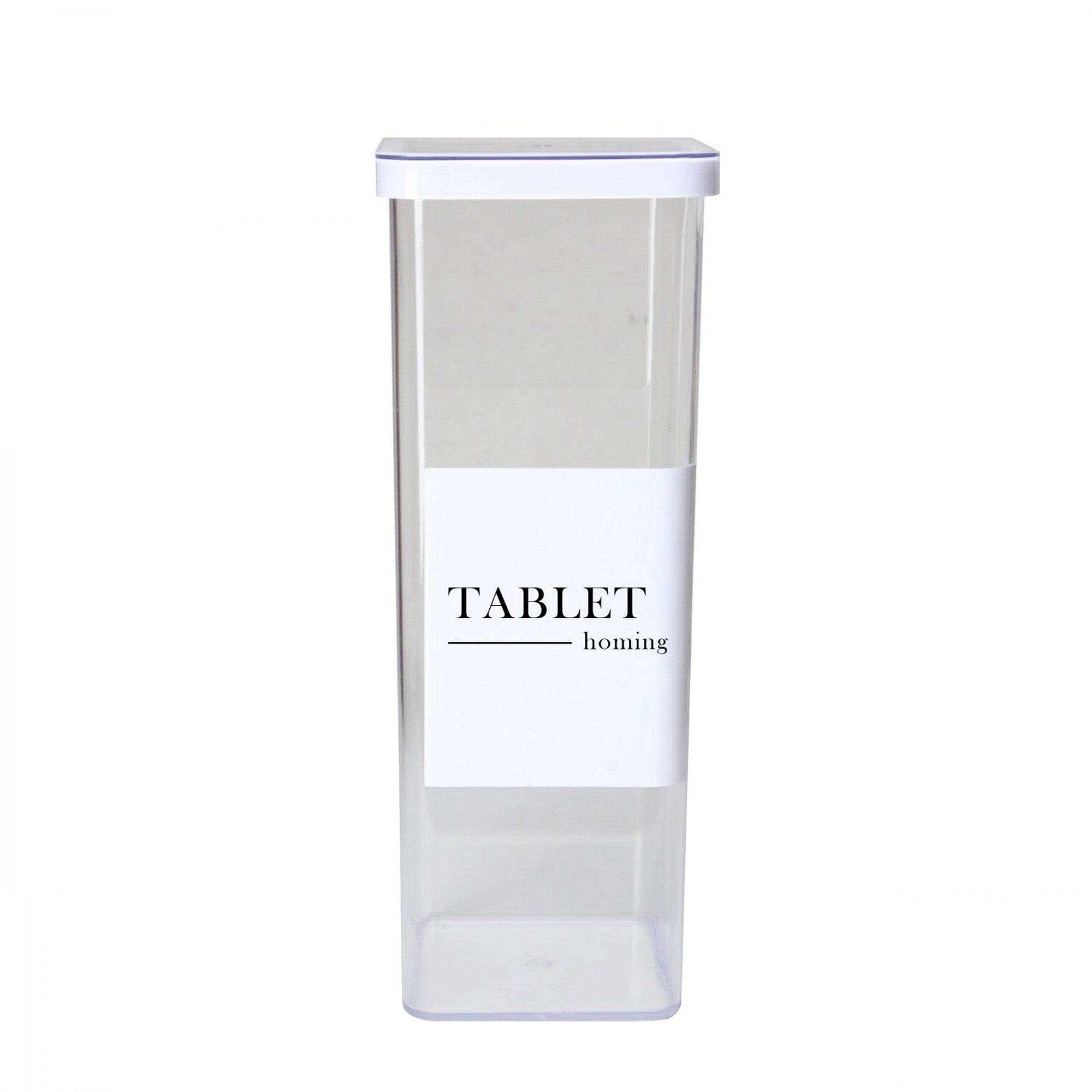 Organizator baie HMY-6380, transparent, plastic, 10x10x26 cm