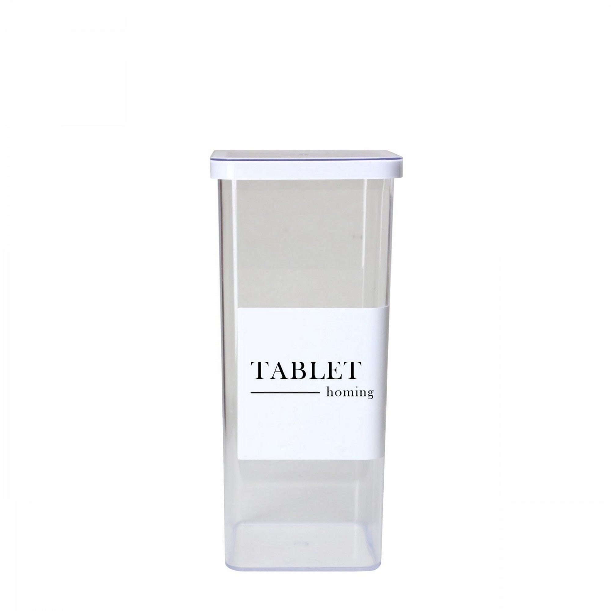 Organizator baie HMY-6381, transparent, plastic, 10x10x19 cm