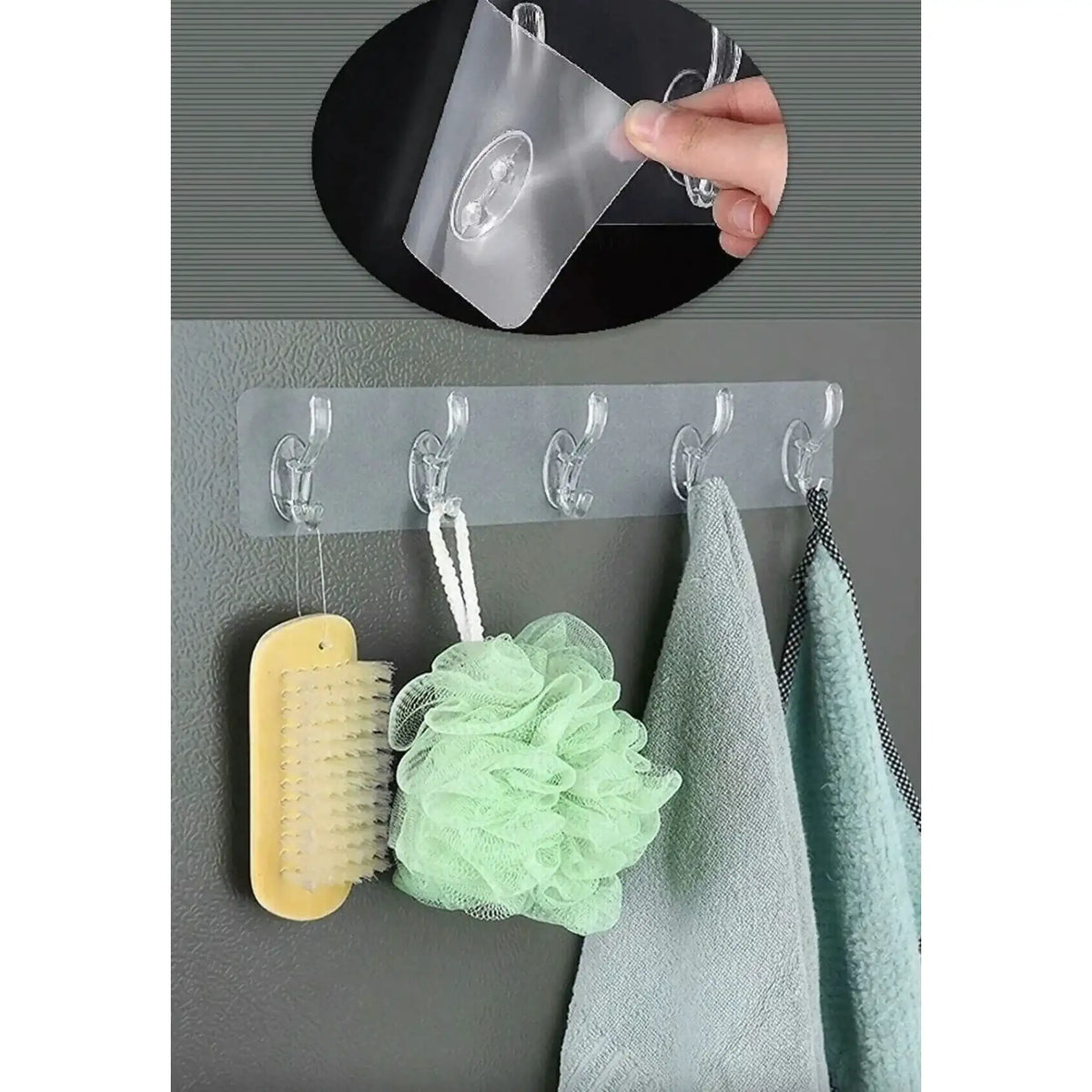 Organizator de baie D77, transparent, plastic, 3x29x6 cm