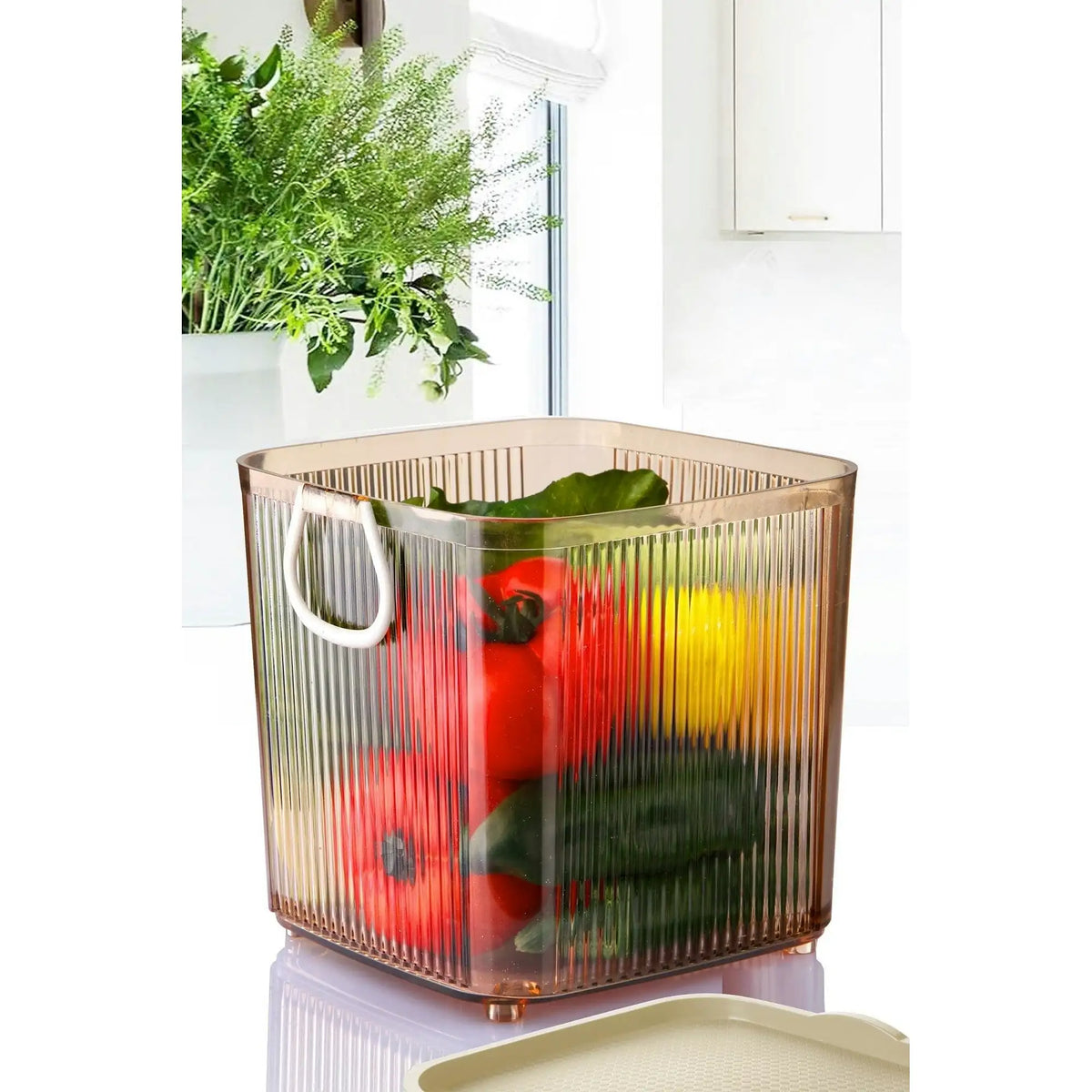 Organizator EM-3099, crem, plastic, 18x18x18 cm
