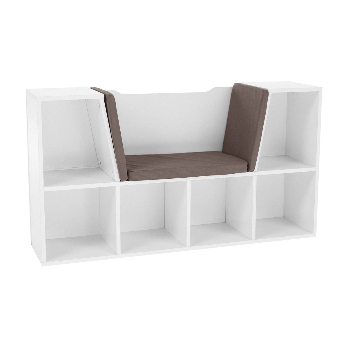 Organizator FERIA, DTD laminat, alb/maro, 112x27x61 cm