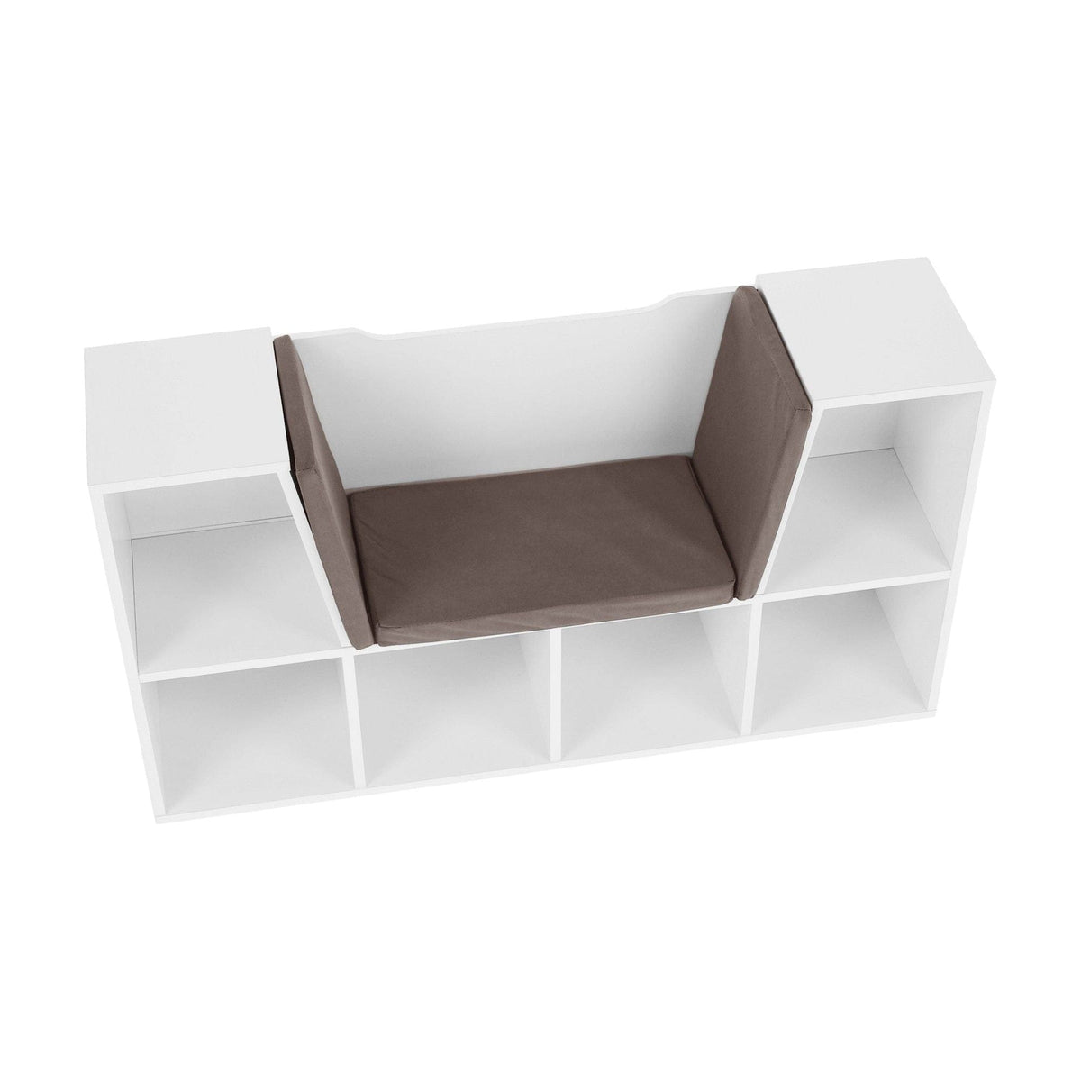 Organizator FERIA, DTD laminat, alb/maro, 112x27x61 cm