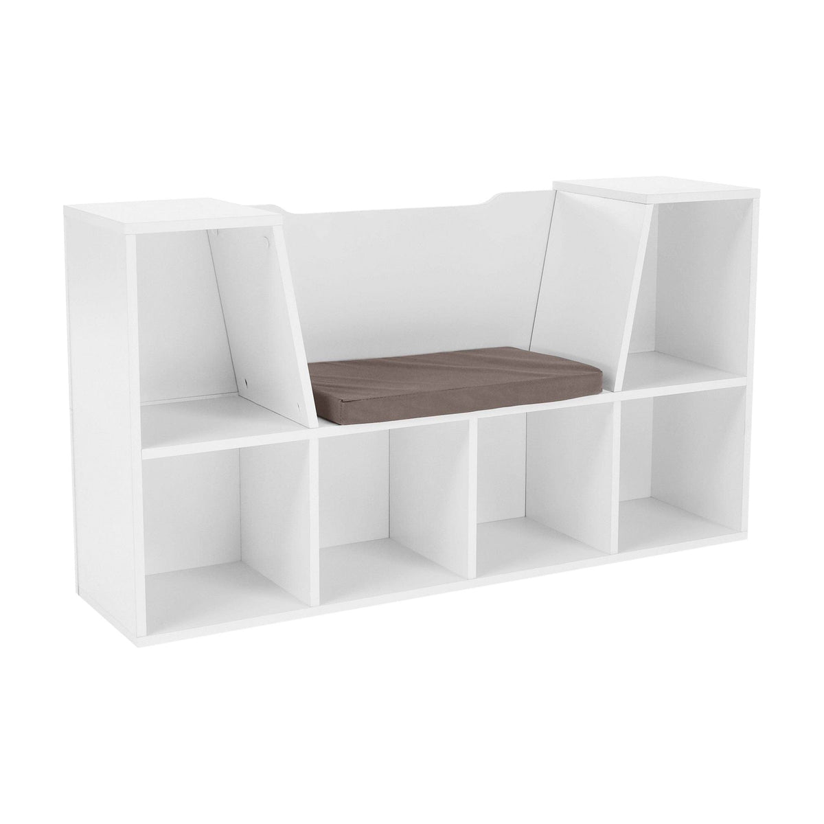 Organizator FERIA, DTD laminat, alb/maro, 112x27x61 cm