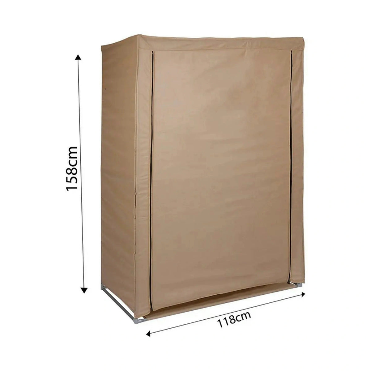 Organizator garderoba 379VLV2204, bej, material textil/metal, 118x45x158 cm