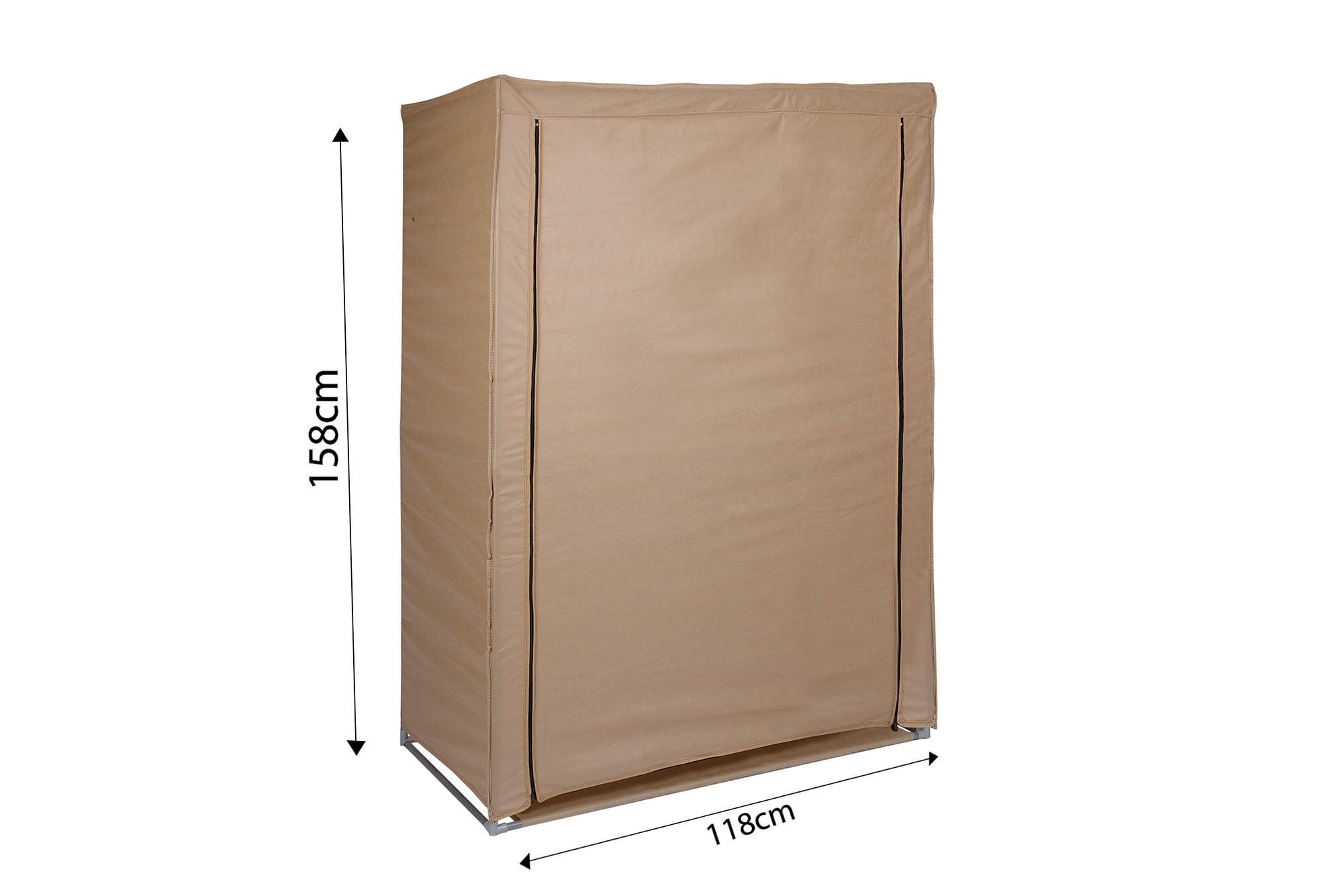 Organizator garderoba 379VLV2204, bej, material textil/metal, 118x45x158 cm