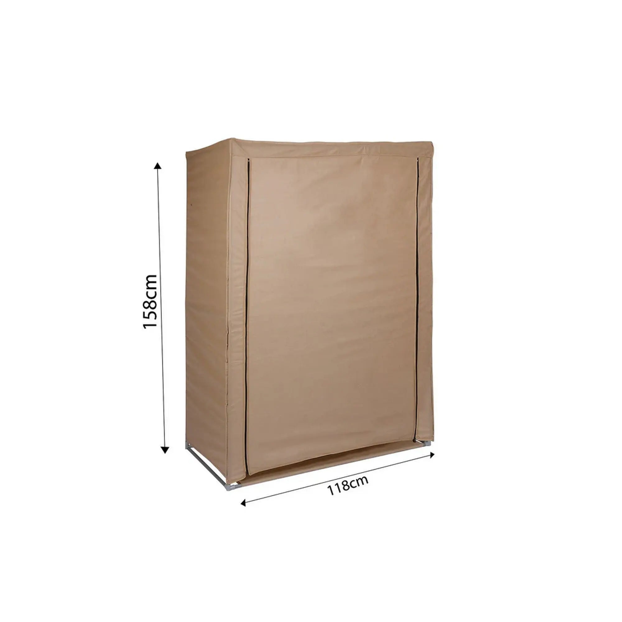 Organizator garderoba 379VLV2204, bej, material textil/metal, 118x45x158 cm
