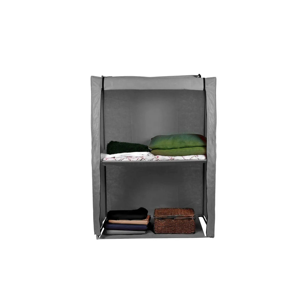 Organizator garderoba 379VLV2205, gri, material textil/metal, 118x45x158 cm