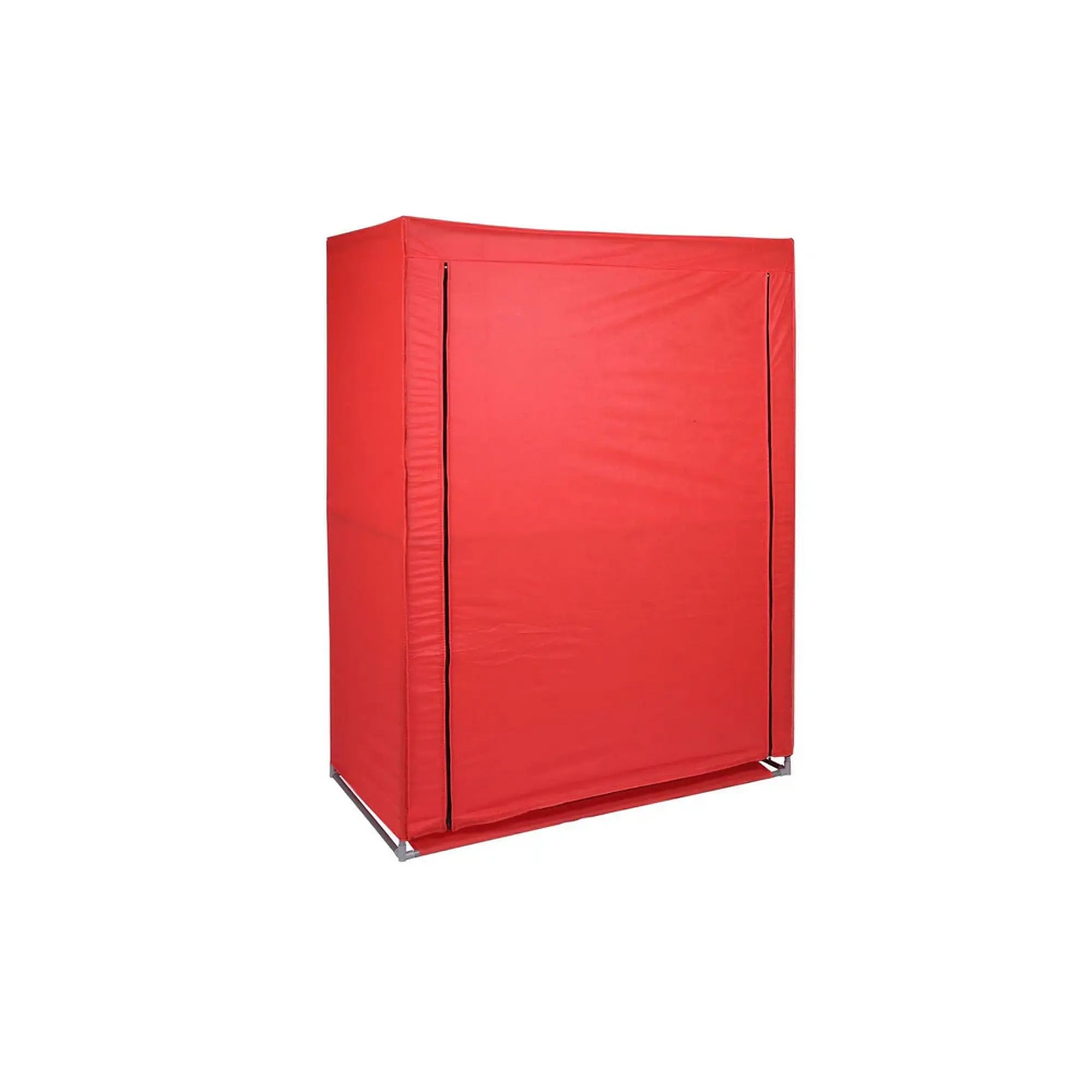 Organizator garderoba 379VLV2206, rosu, material textil/metal, 118x45x158 cm