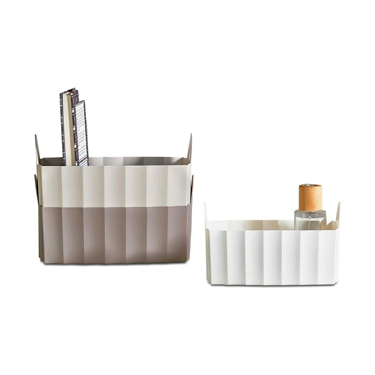 Organizator HMY - 6418, alb/crem, plastic, 20x12x8 cm