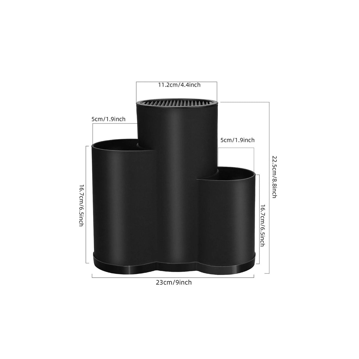 Organizator LV-293S, negru, plastic, 22x12x22 cm