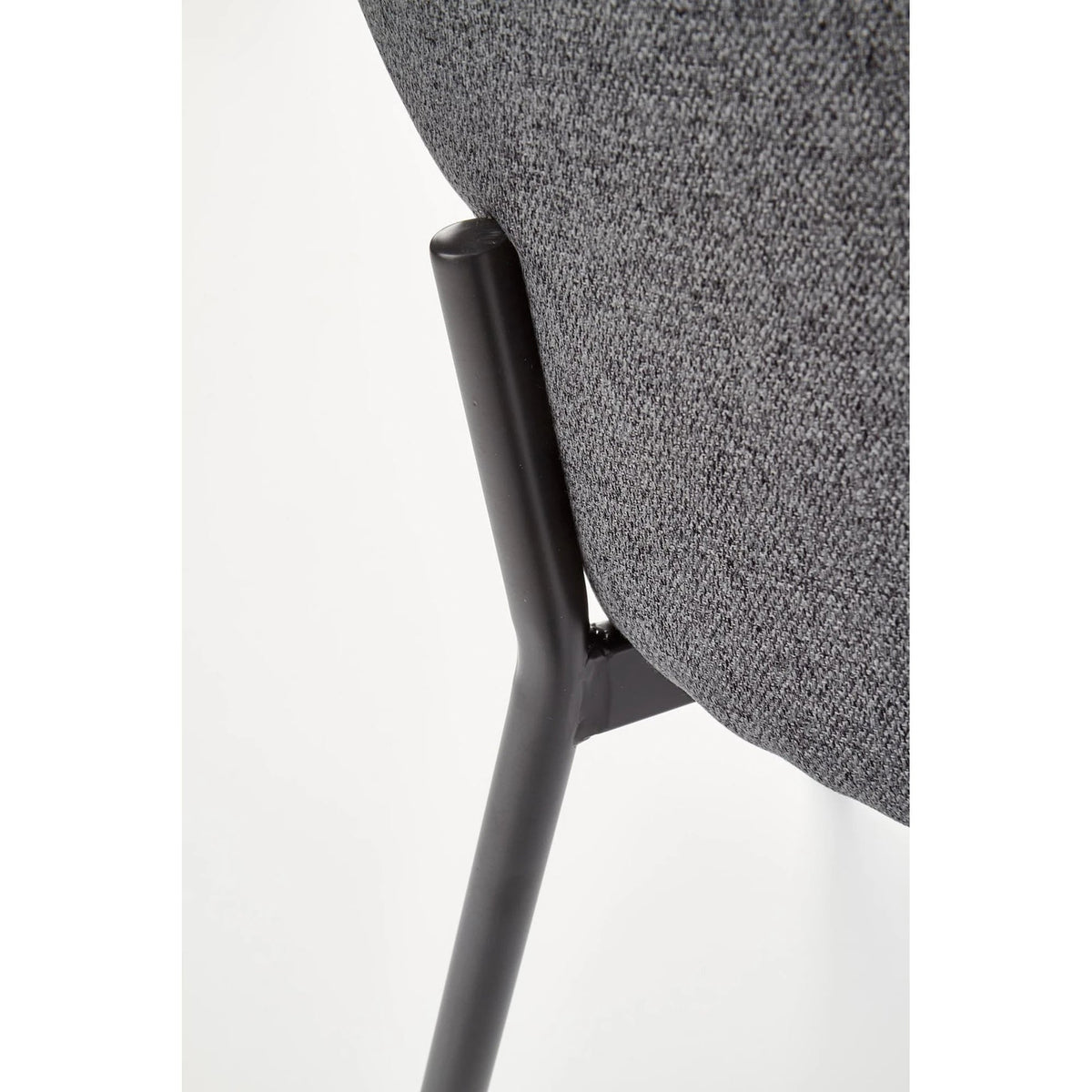 Scaun tapitat stofa clasica K373, gri/negru, 51x57x77 cm