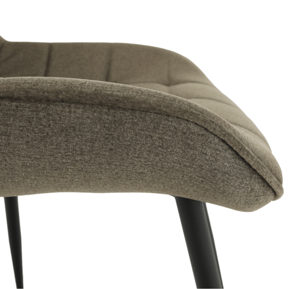 Scaun SARIN, gri maroniu taupe/negru, catifea/metal, 54x64x82 cm