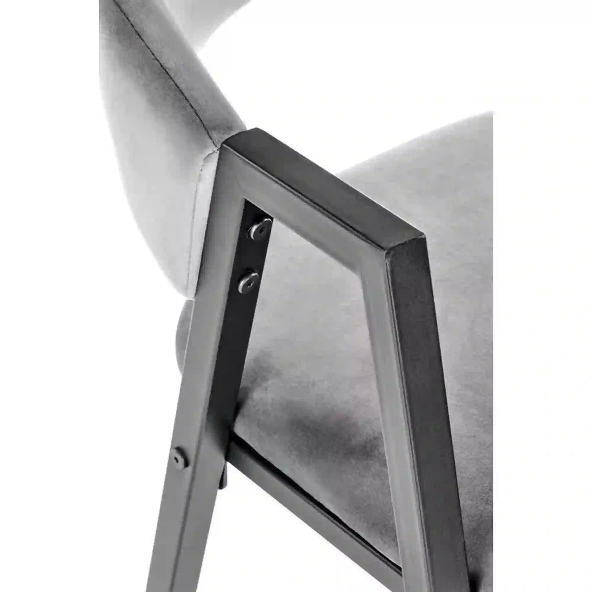 Scaun K473, stofa catifelata gri, 54x58x82 cm