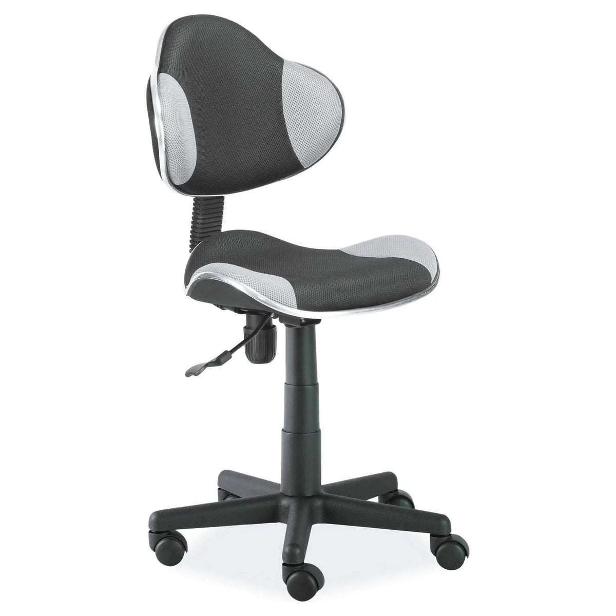 Scaun de birou Q-G2, negru/gri, stofa/plastic/metal, 48x41x80/92 cm