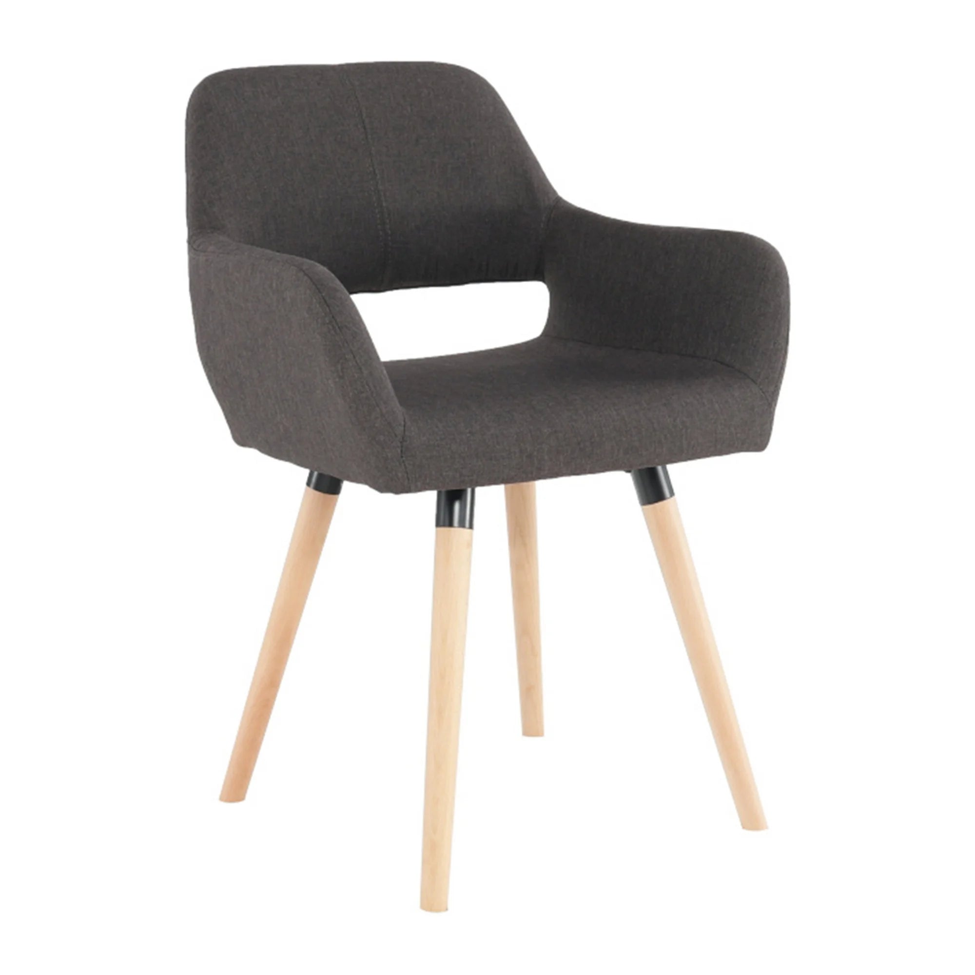 Scaun GODRIC, maro inchis, stofa clasica/lemn, 56x57x78 cm