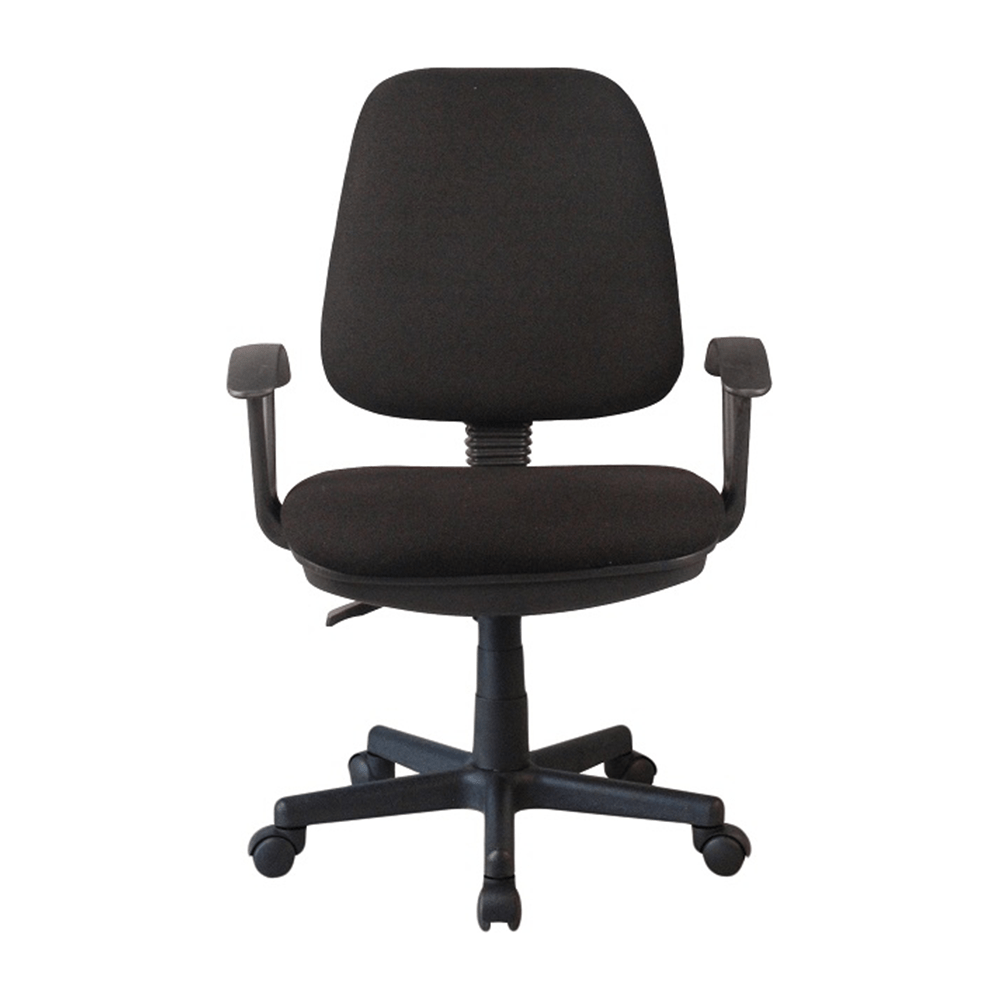 Scaun birou COLBY NEW, negru, stofa/plastic, 60x52x90/100 cm